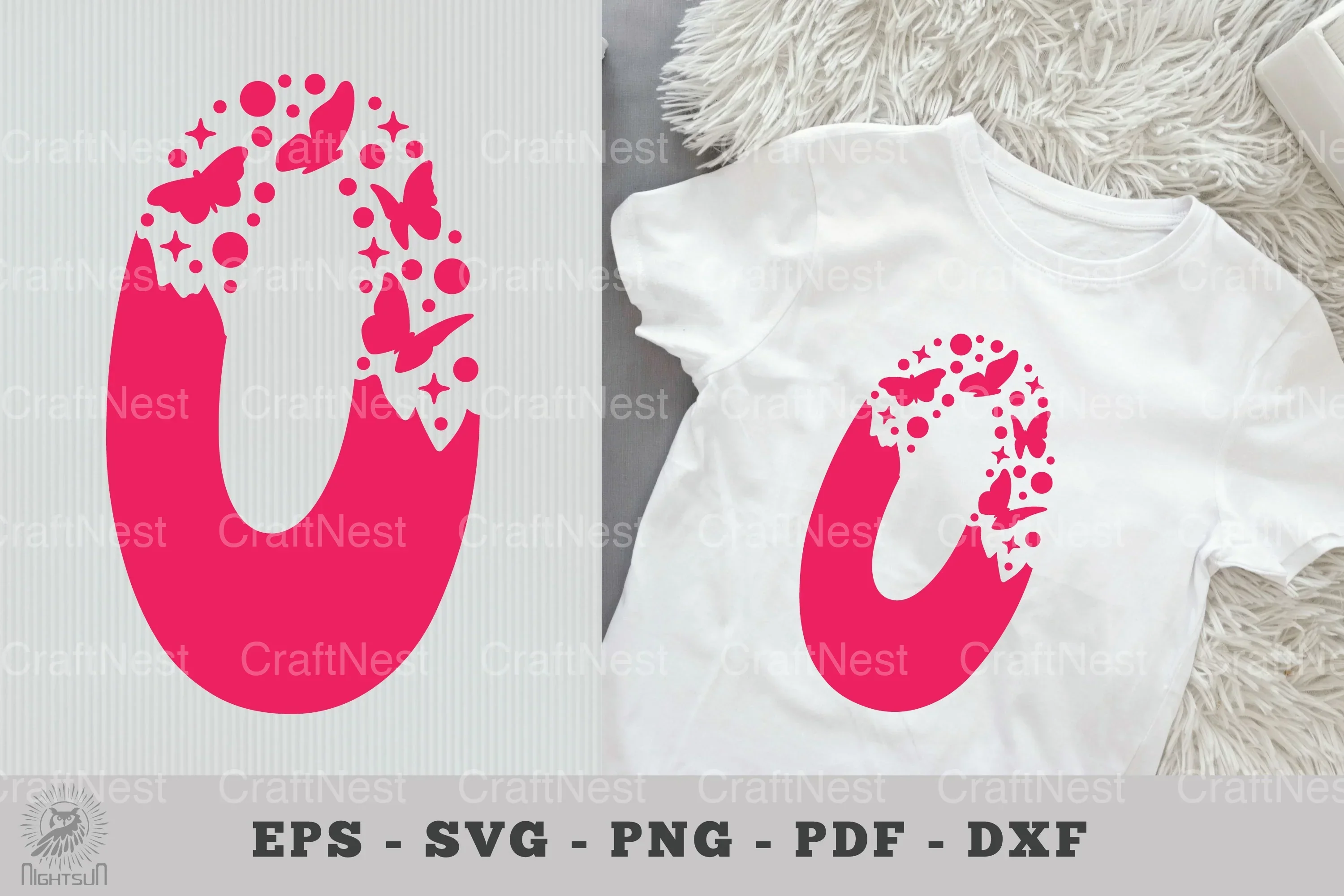 Butterfly Alphabet Letter O Clipart Bundle
