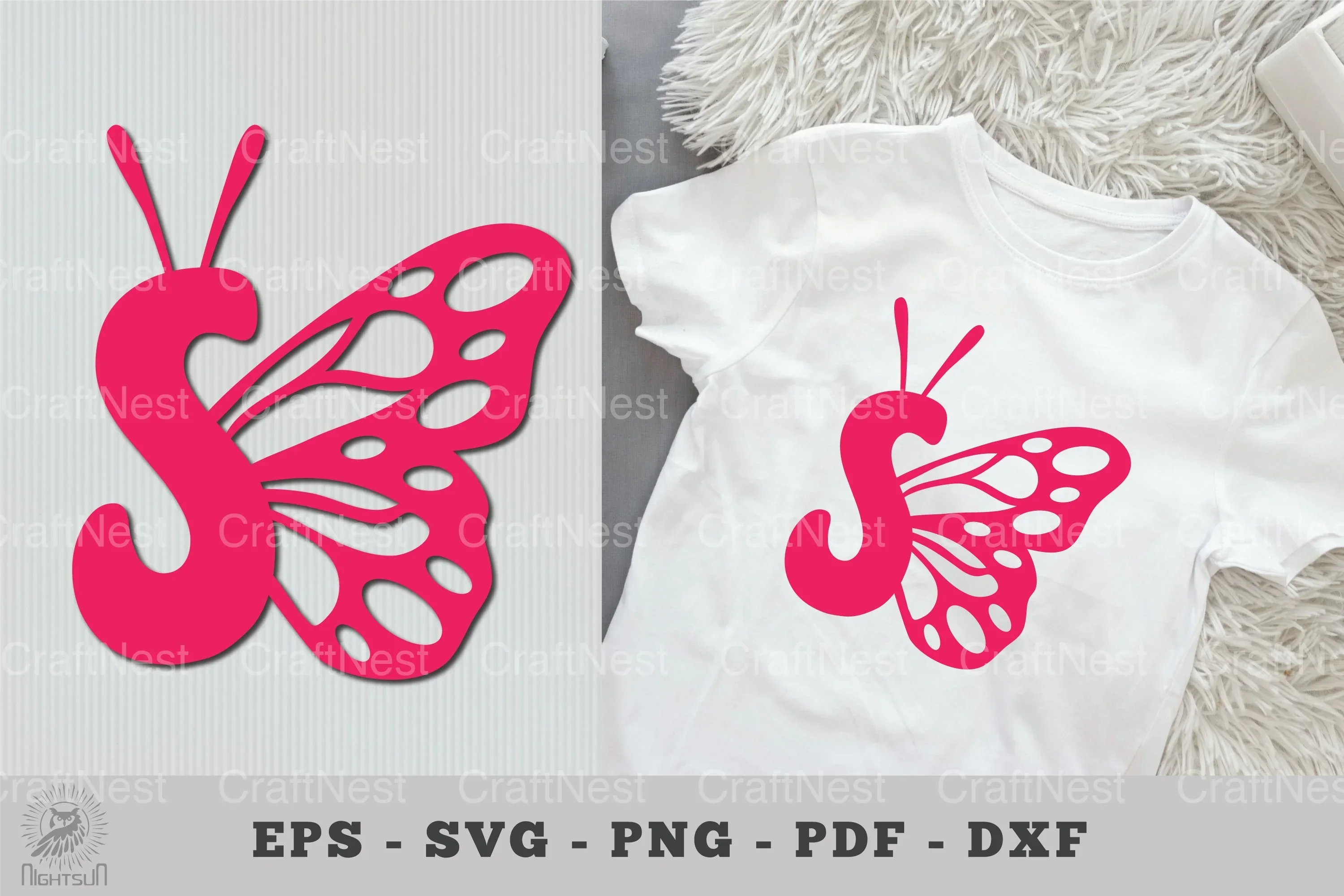 Butterfly Alphabet Letter S Clipart Bundle