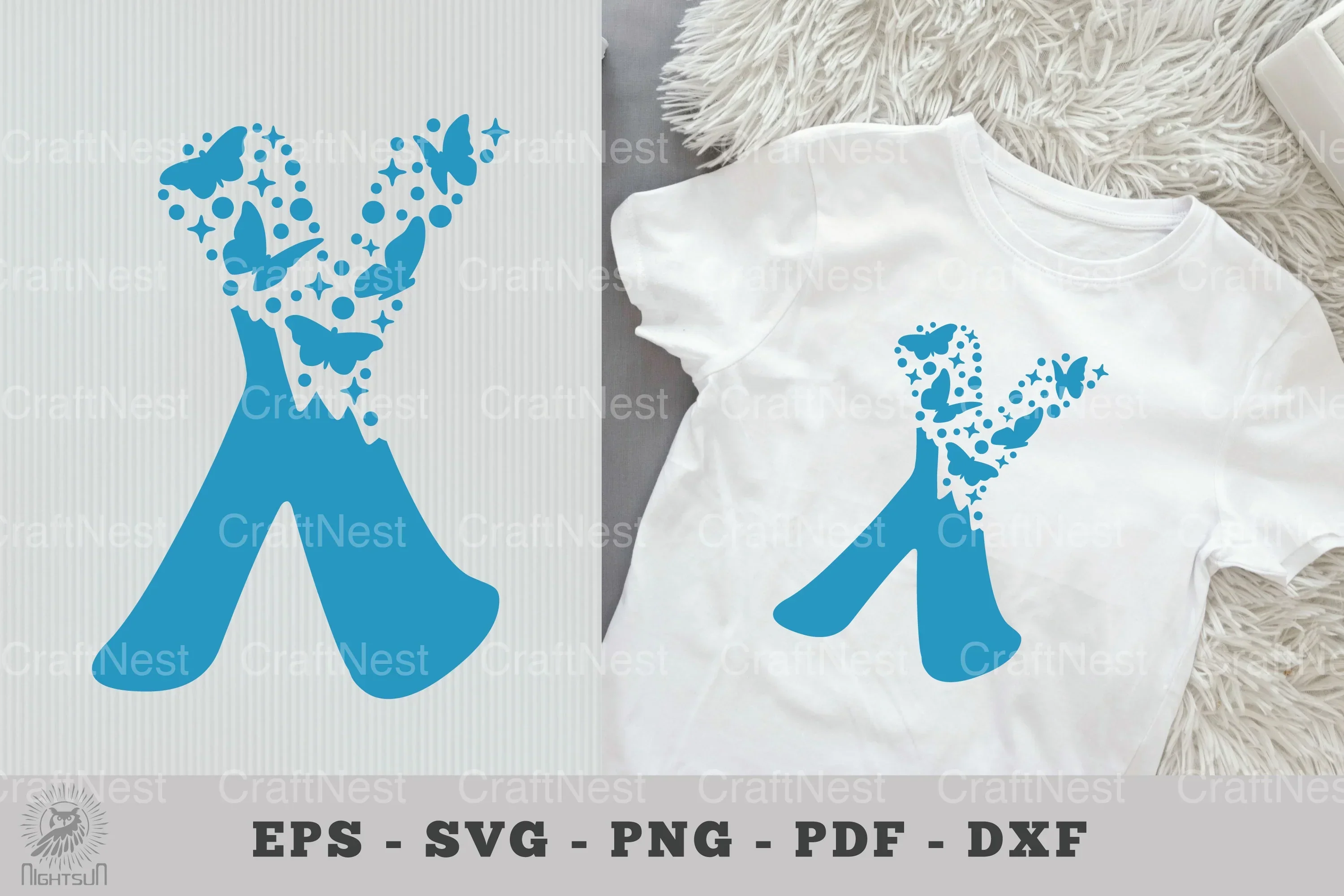 Butterfly Alphabet Letter X Clipart Bundle