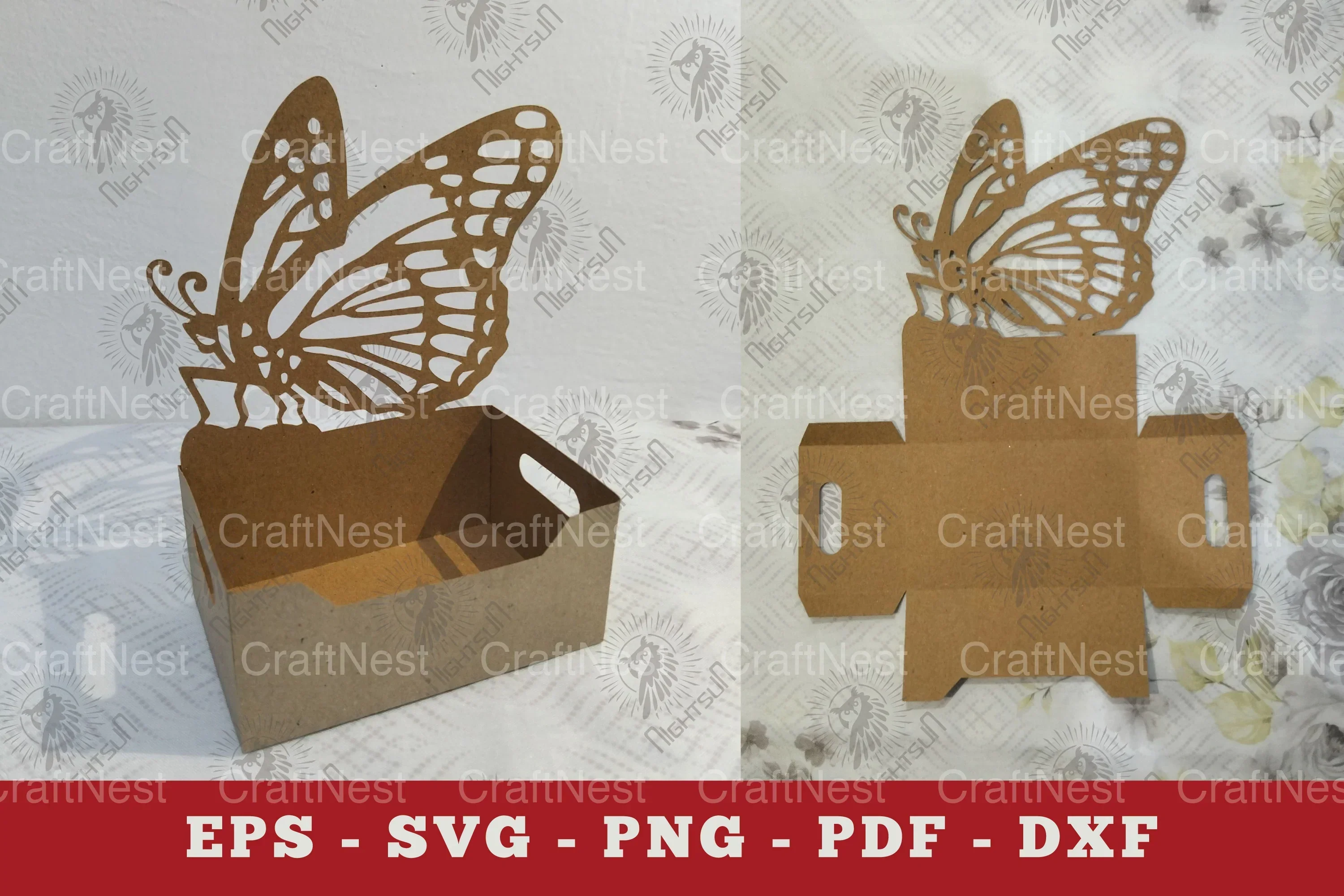 Butterfly Box Display Papercut SVG Bundle