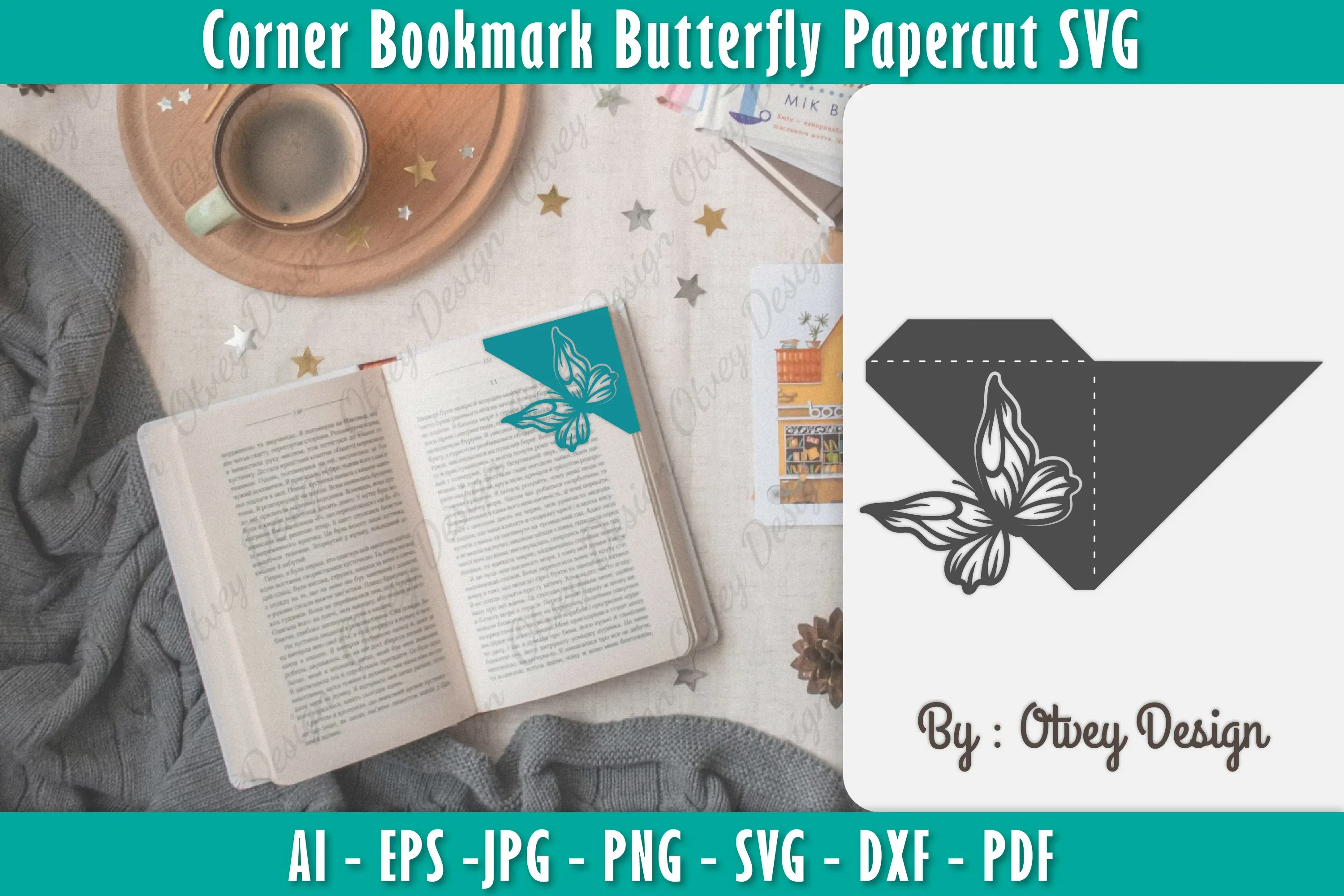 Butterfly Corner Bookmark SVG Bundle