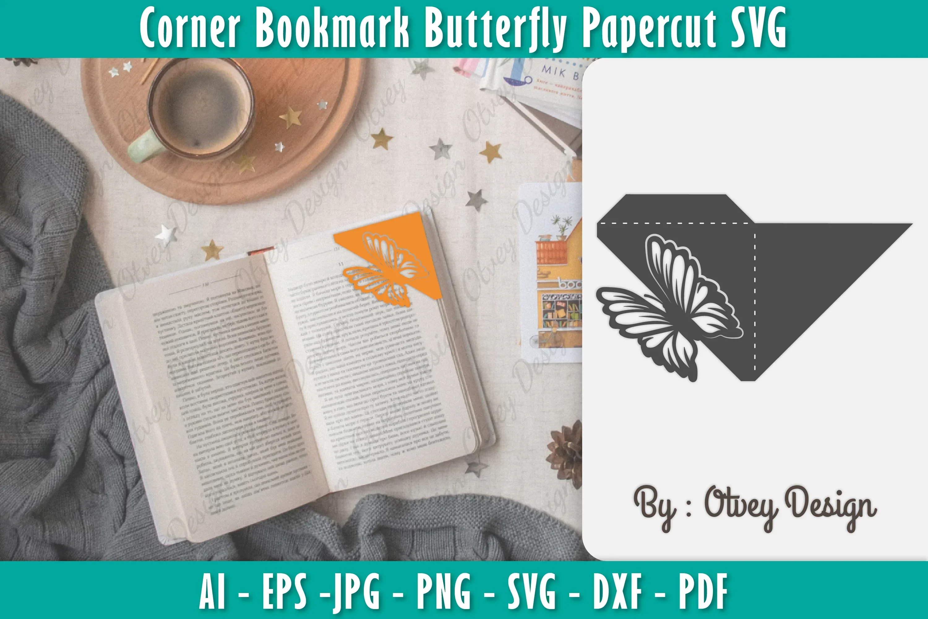 Butterfly Corner Bookmark SVG Bundle