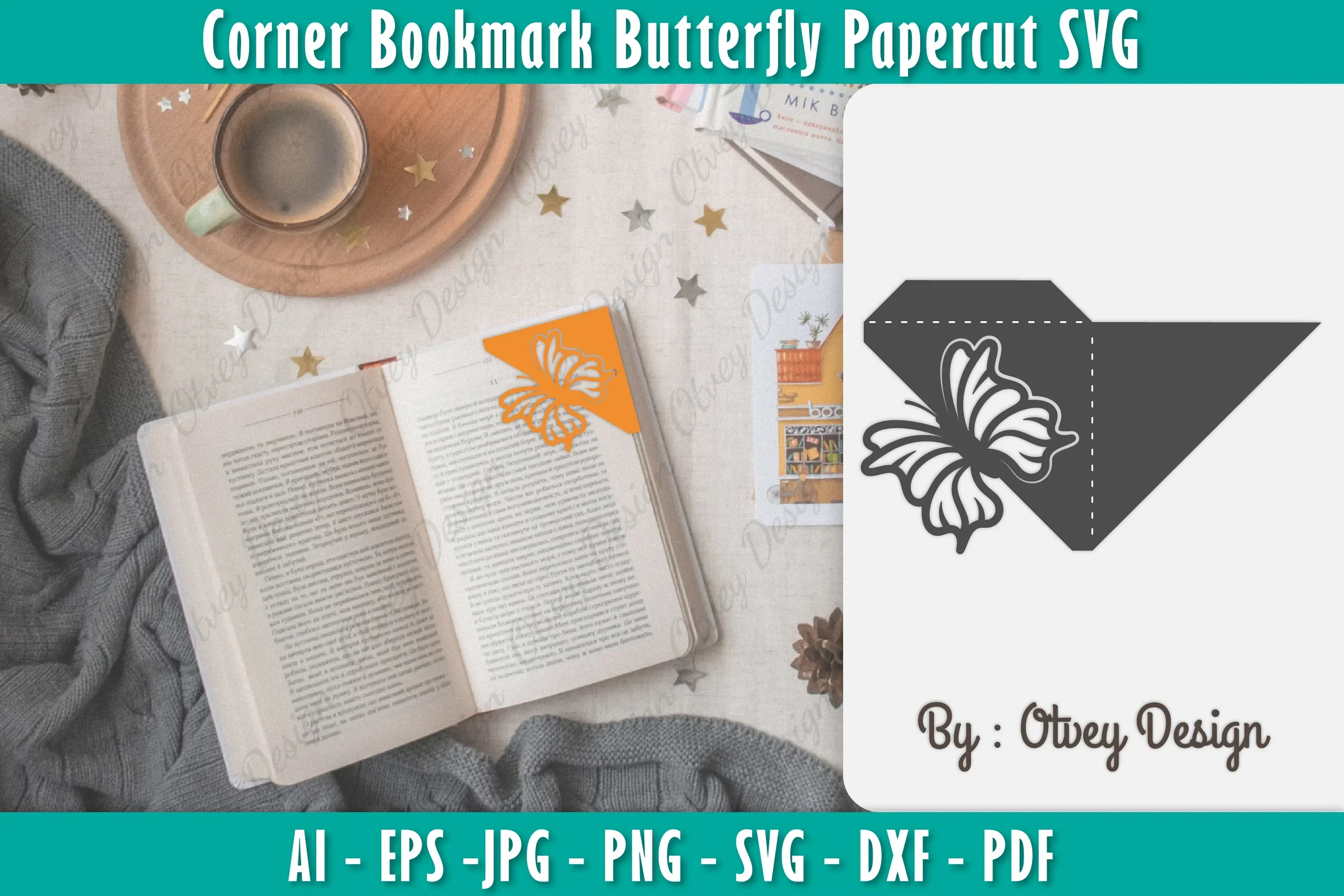 Butterfly Corner Bookmark SVG Bundle
