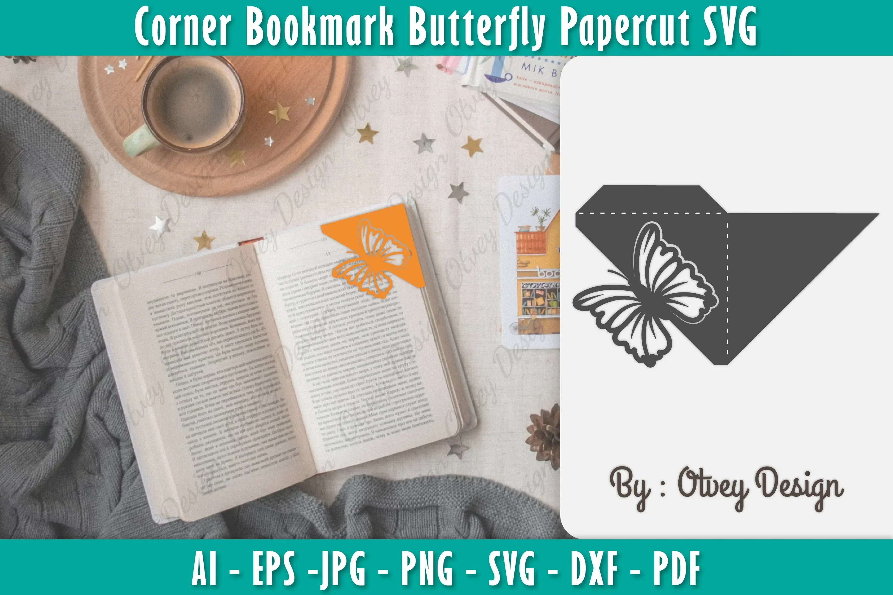Butterfly Corner Bookmark SVG Bundle