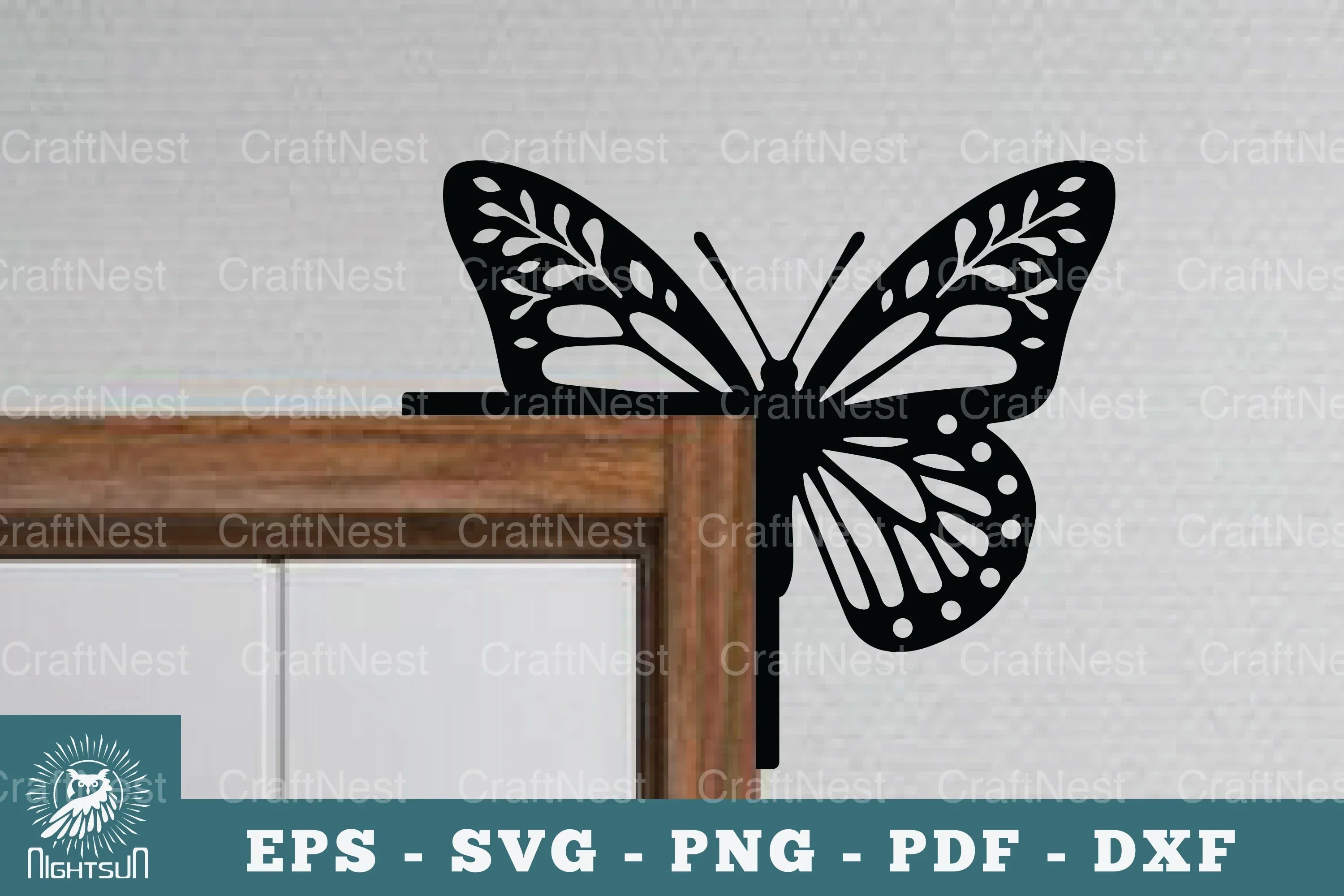 Butterfly Door Corner Lasercut SVG Bundle