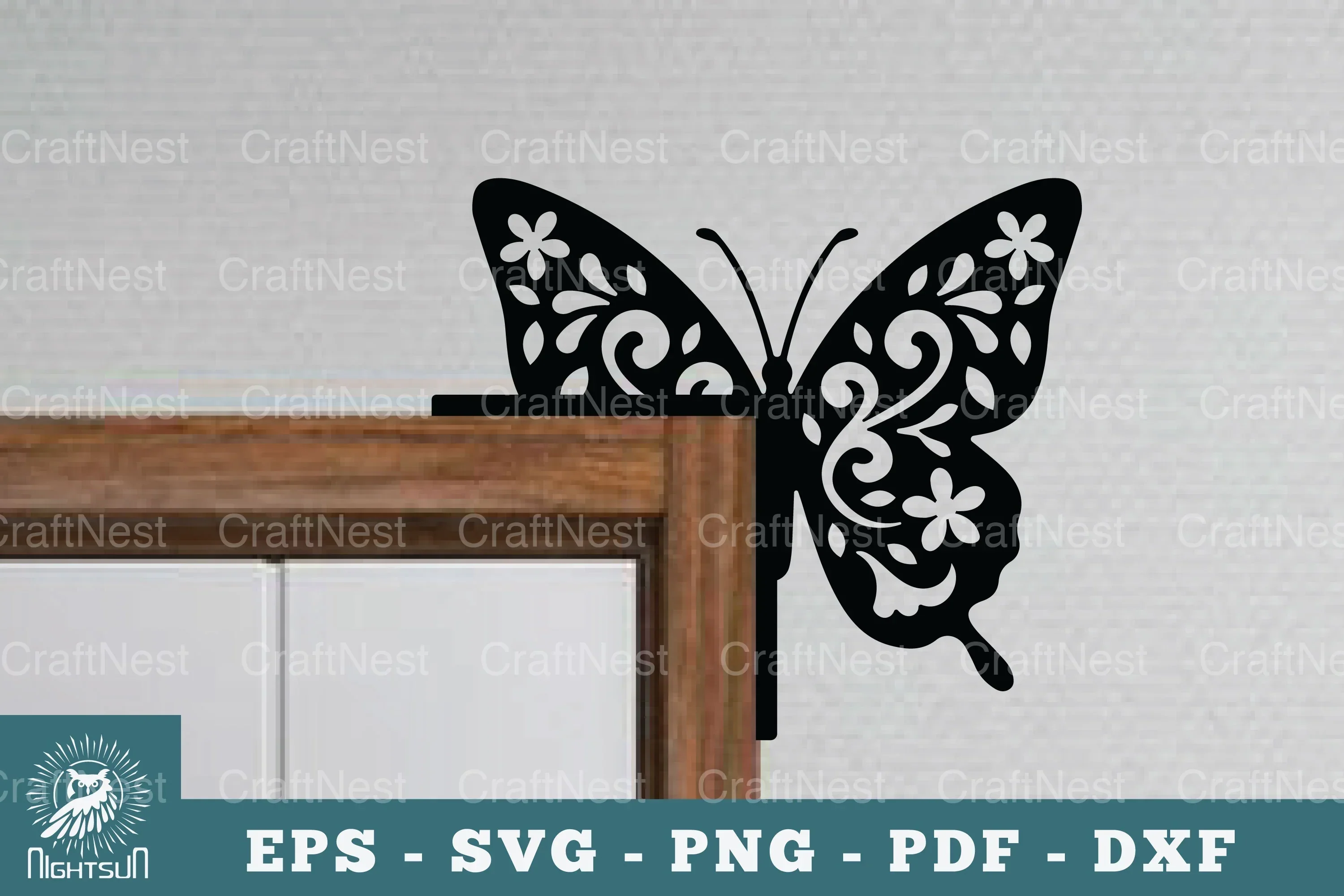 Butterfly Door Corner Lasercut SVG Bundle