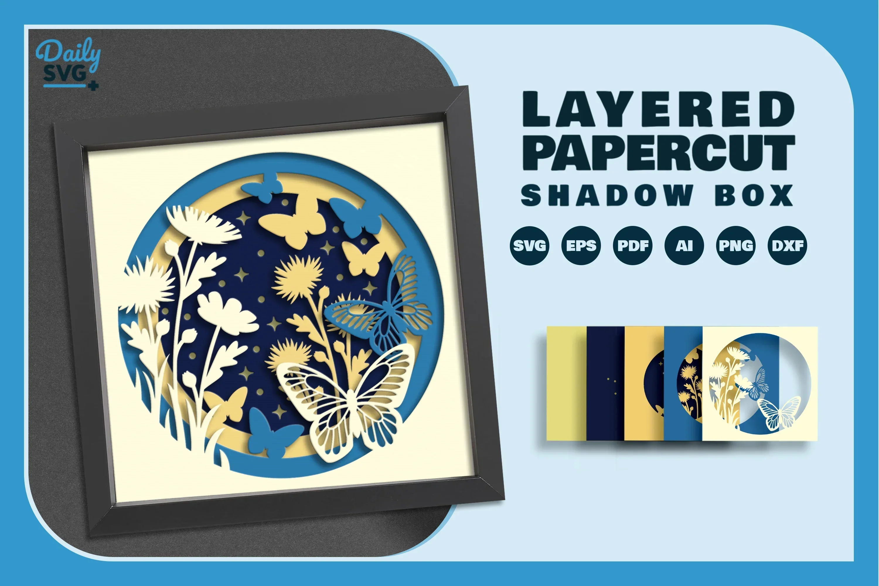 Butterfly Garden Papercut SVG Bundle - Image 2