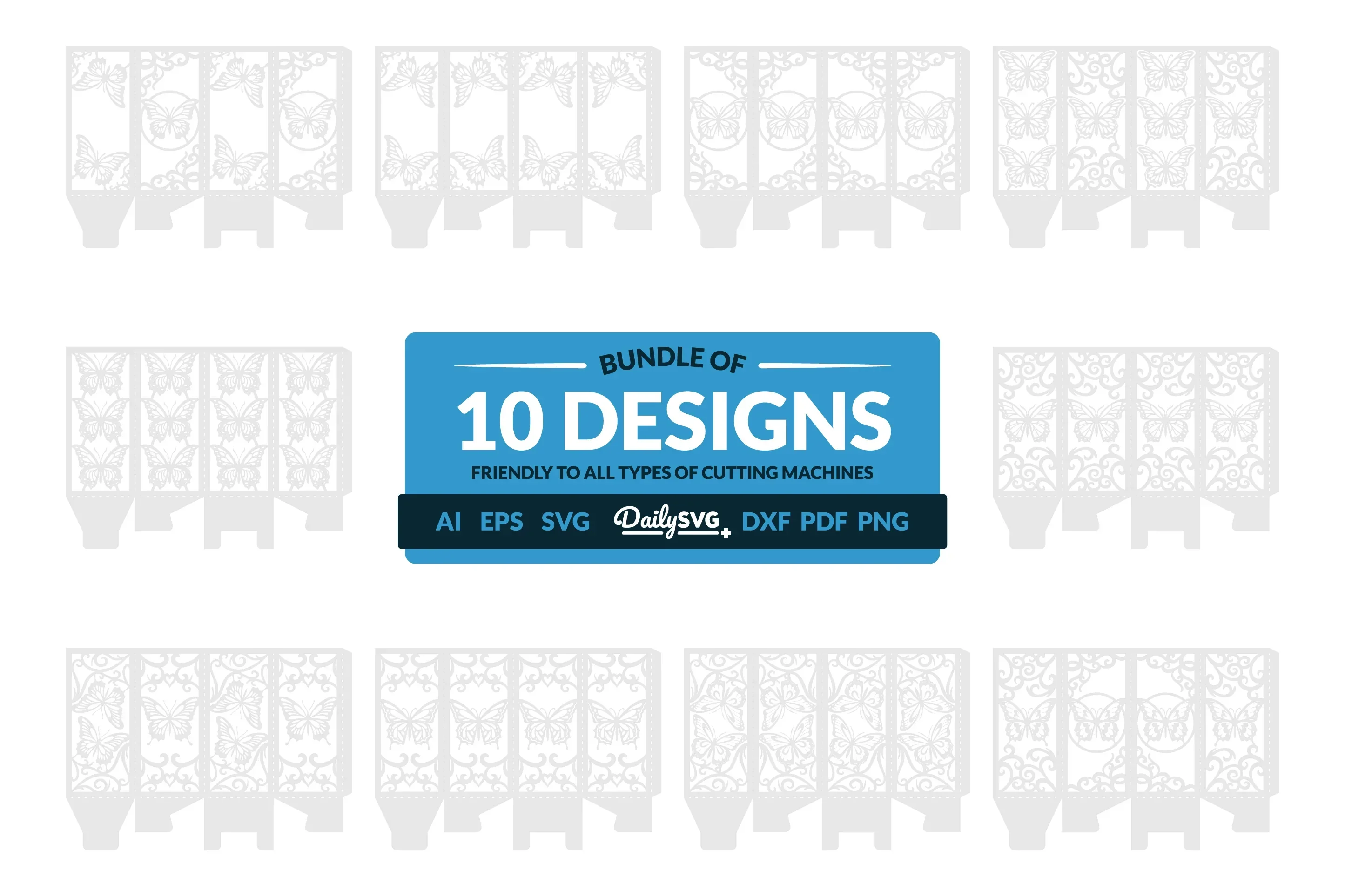 Butterfly Lantern Paper Cut Clipart - Daily SVG Bundles