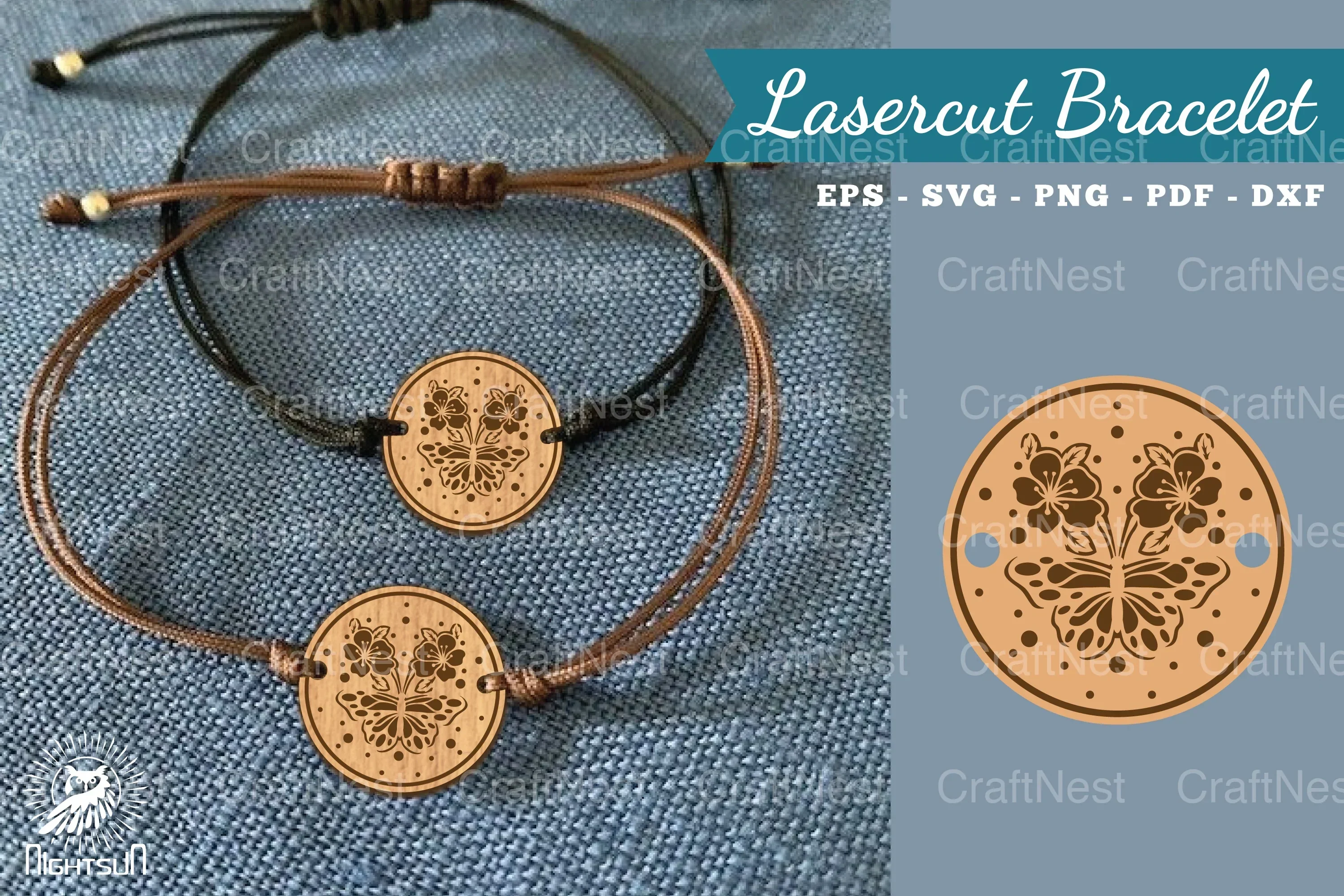 Butterfly Laser Cut Bracelet Design Bundle