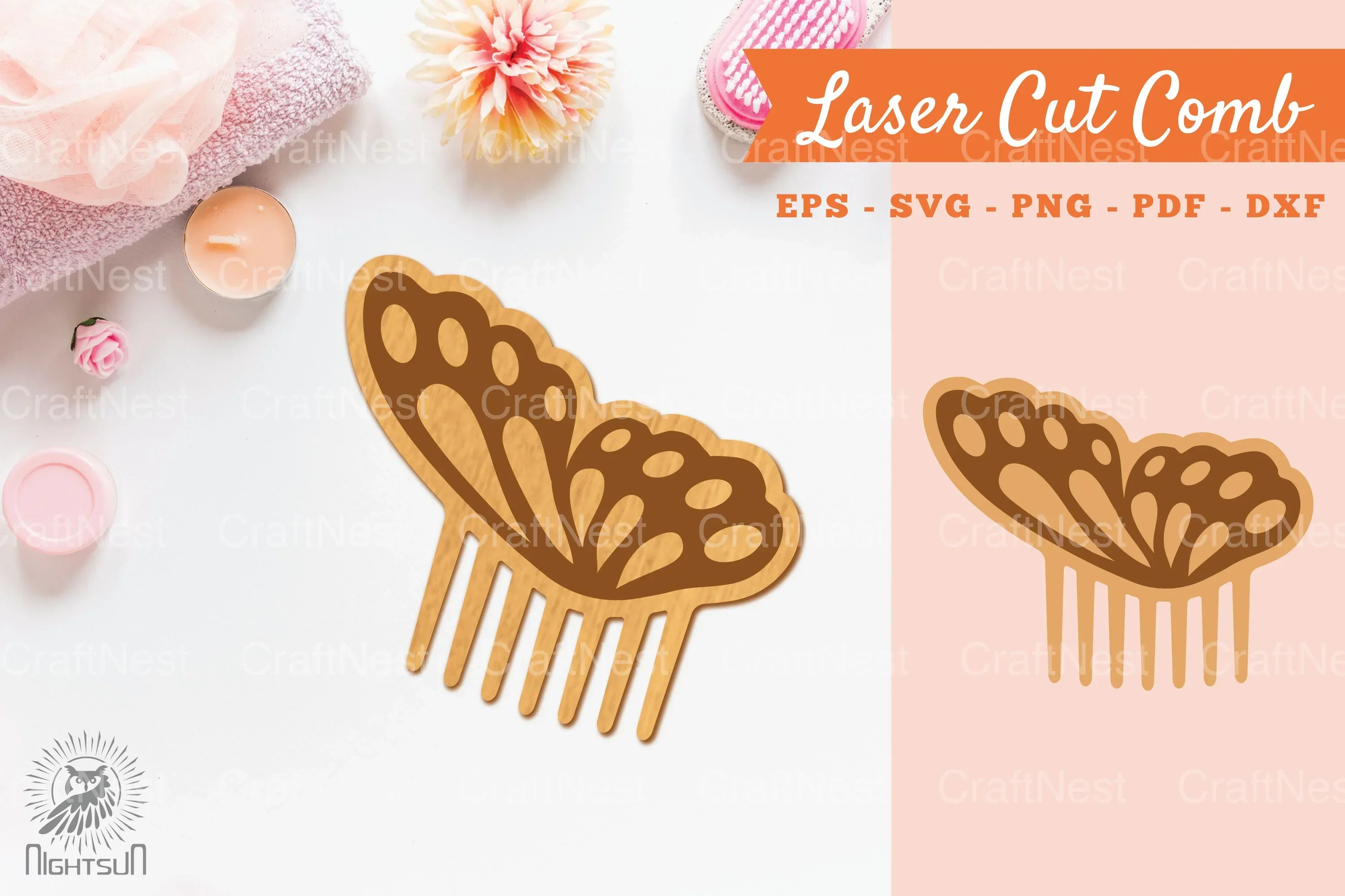 Butterfly Laser Cut Comb Clipart Bundle