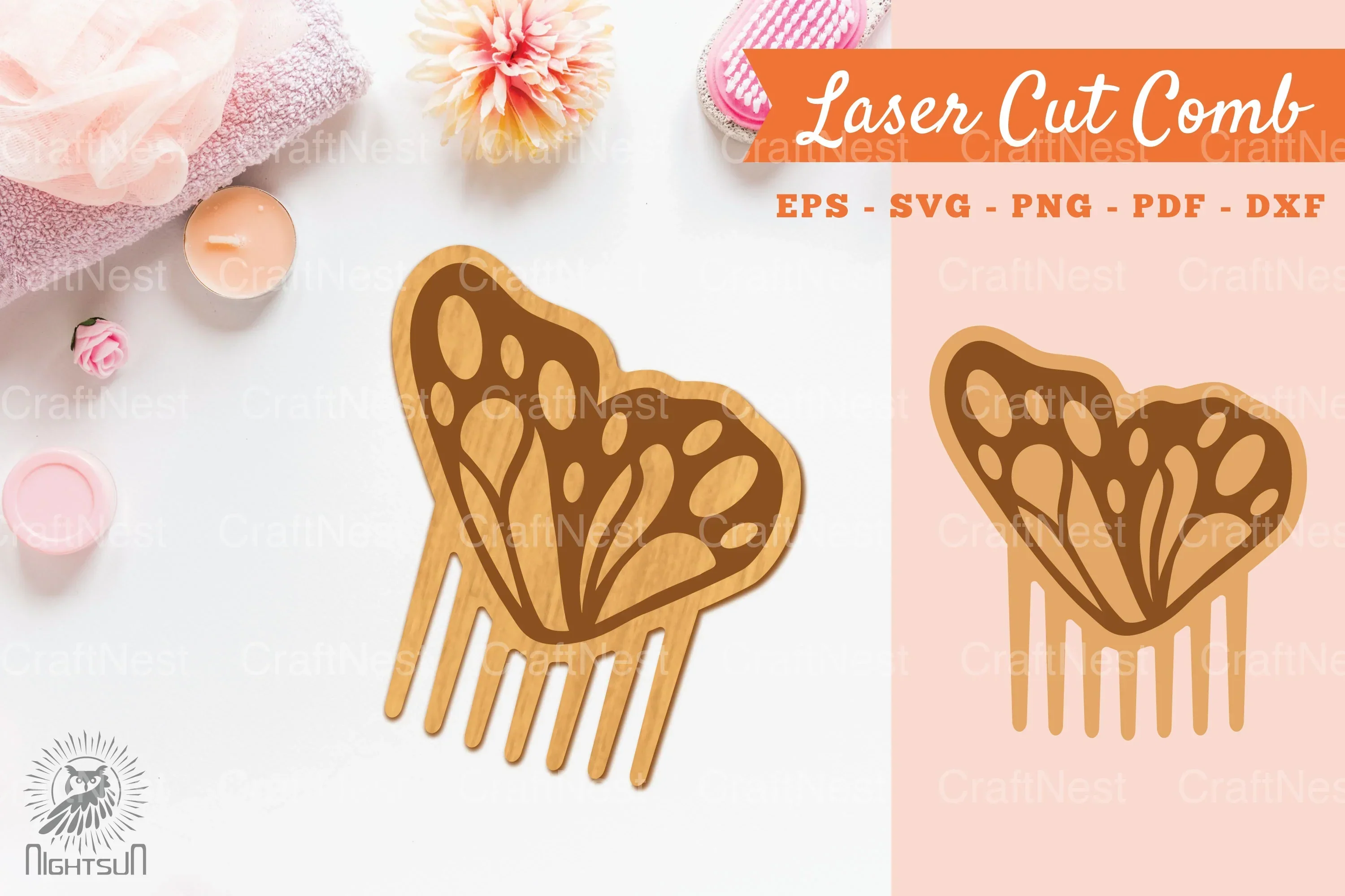 Butterfly Laser Cut Comb Clipart Bundle