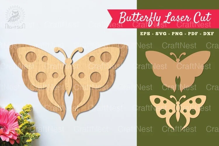 Butterfly Laser Cut Decoration Clipart Bundle