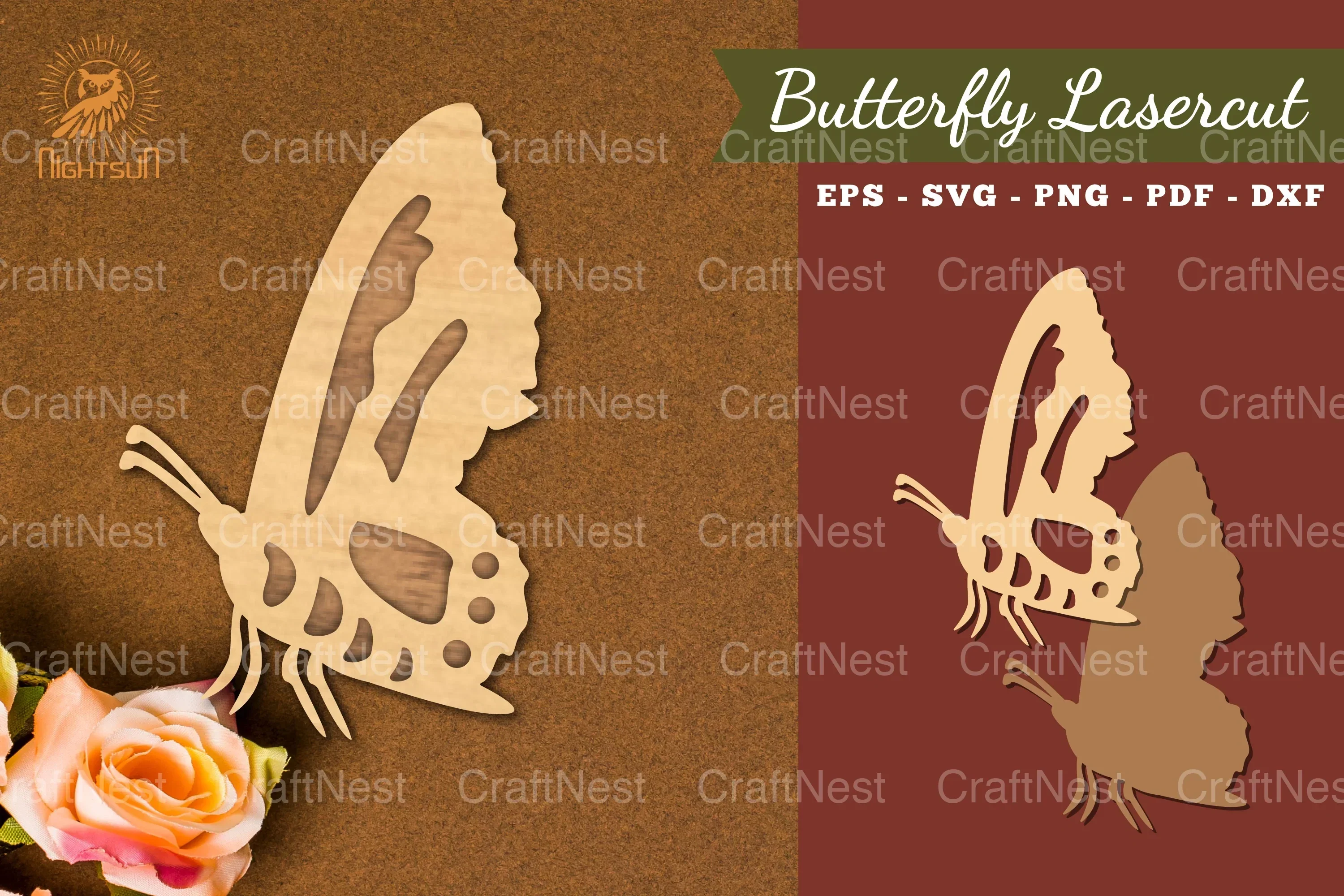 Butterfly Laser Cut Decoration Clipart Bundle