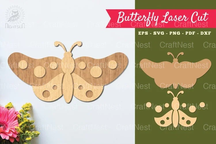 Butterfly Laser Cut Decoration Clipart Bundle