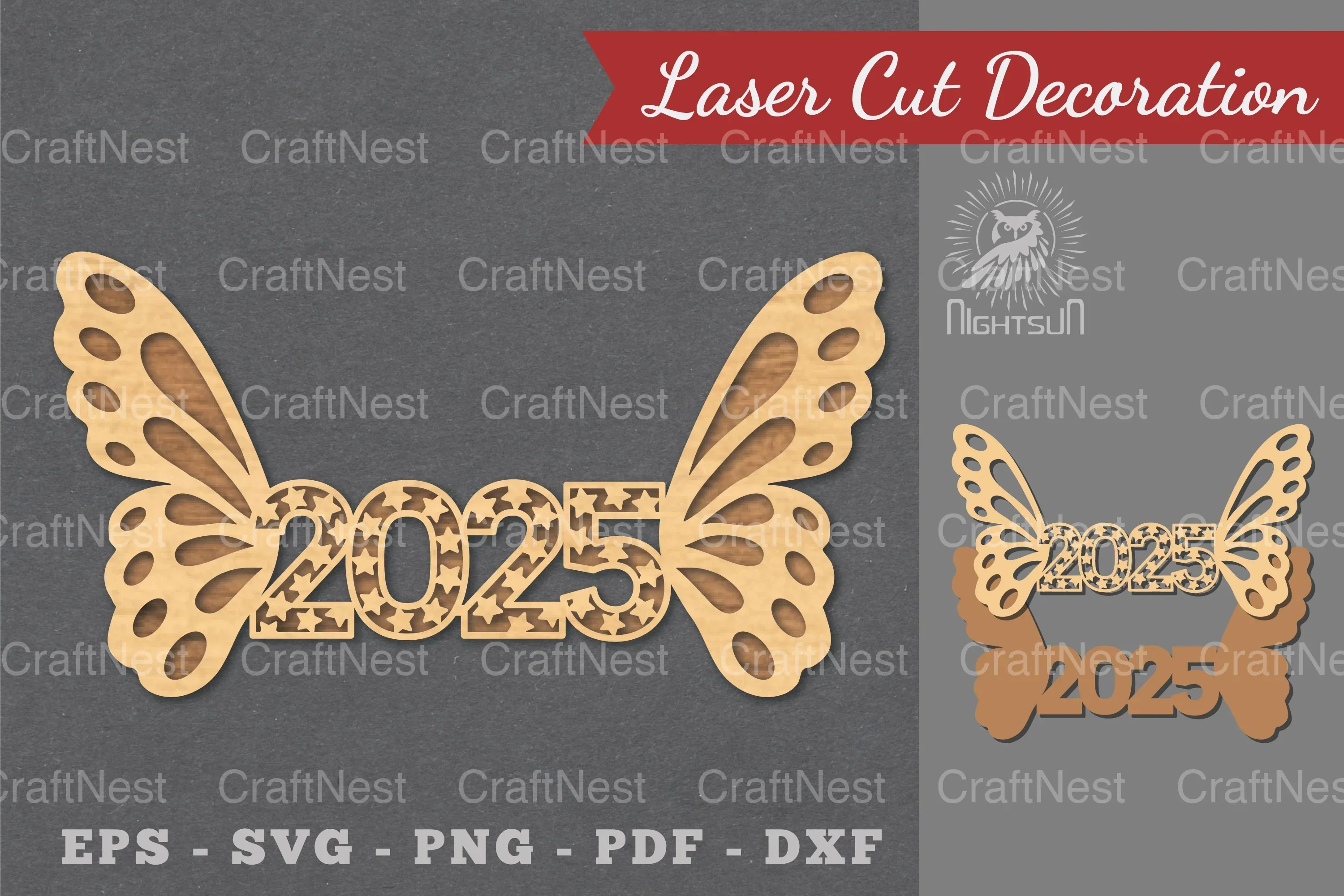 Butterfly Laser Cut Decoration Clipart Bundle