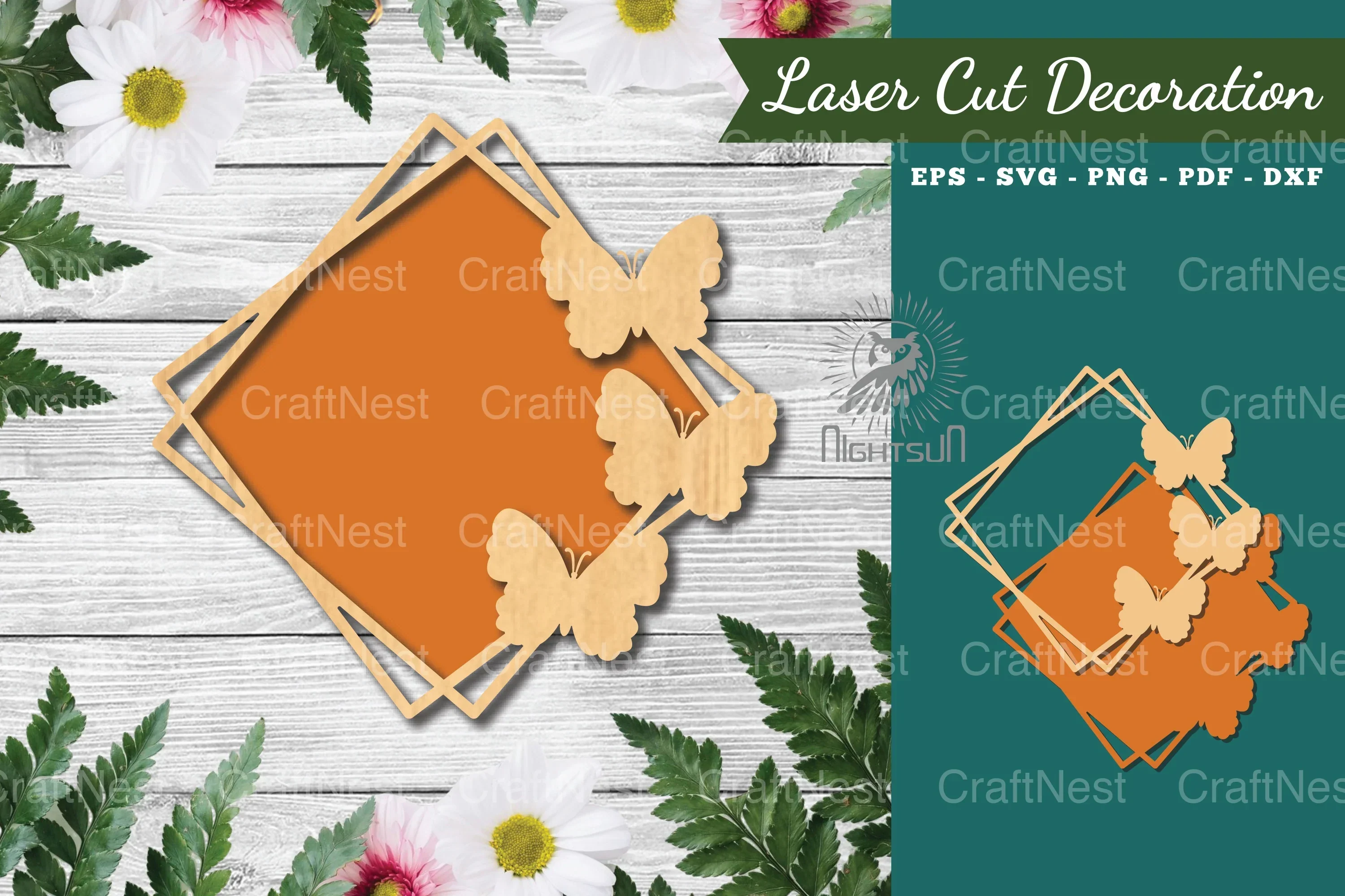 Butterfly Laser Cut Sign Clipart Bundle