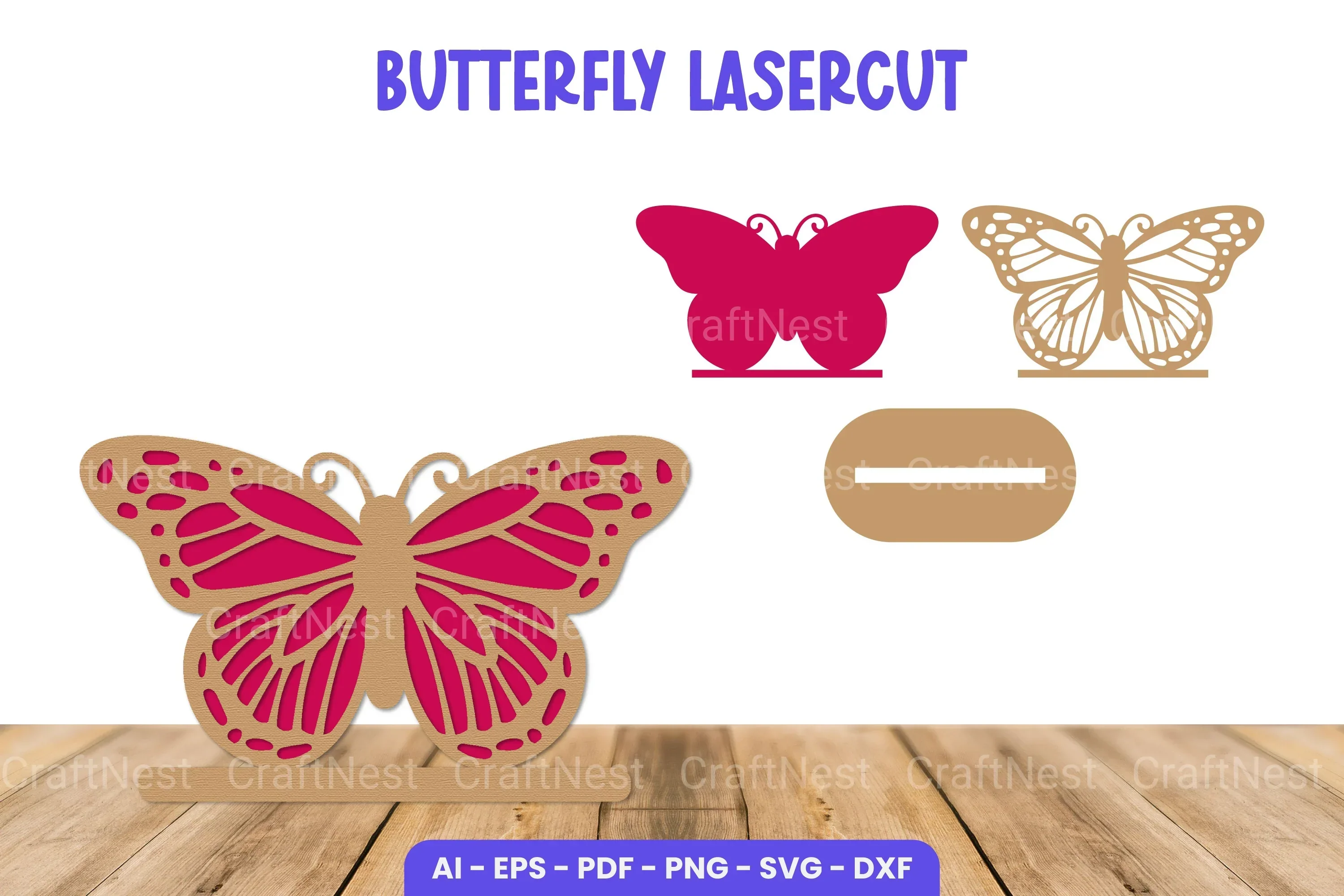 Butterfly Laser Cut SVG Bundle