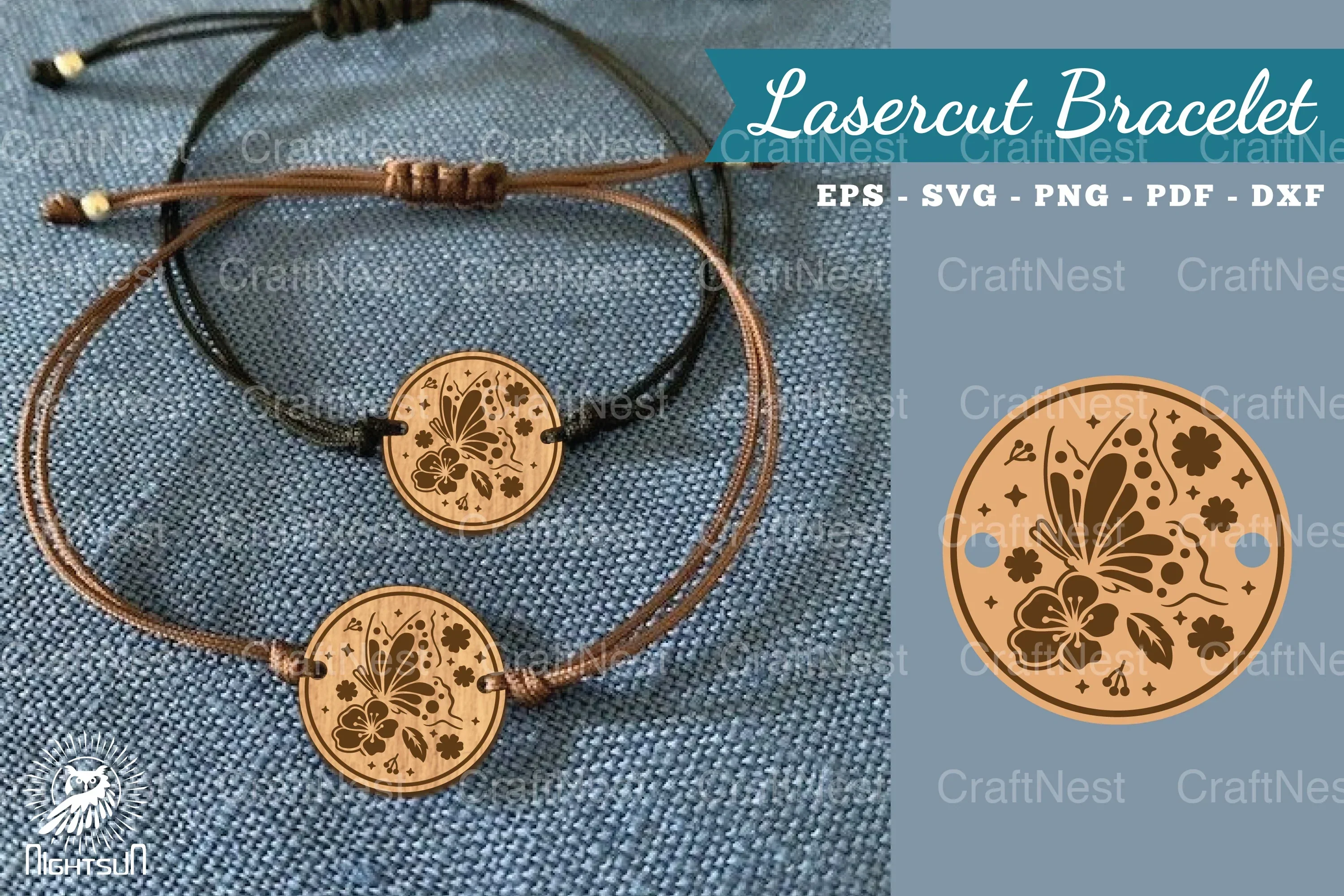 Butterfly Lasercut Bracelet Design Bundle