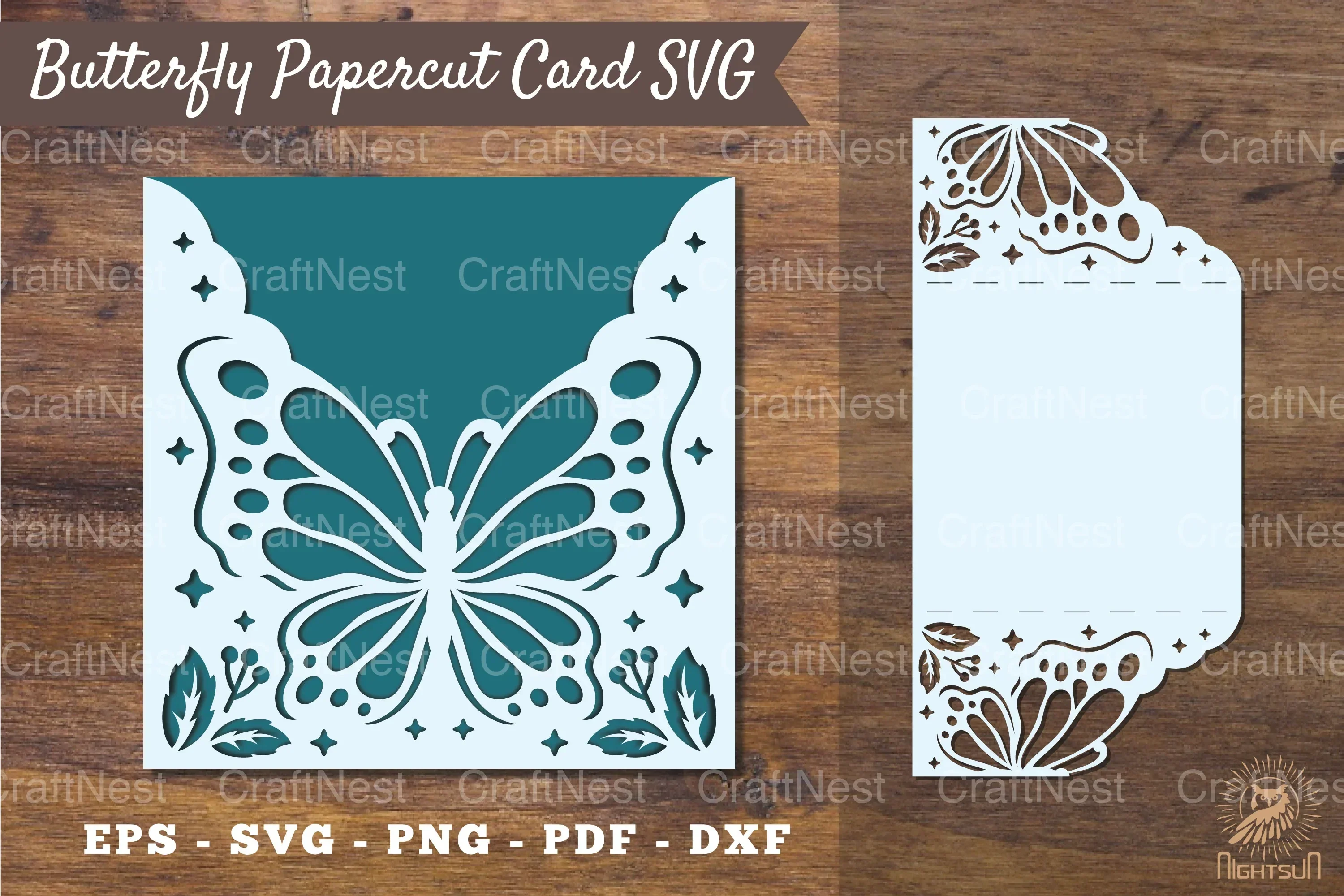 Butterfly Papercut Card Template Bundle