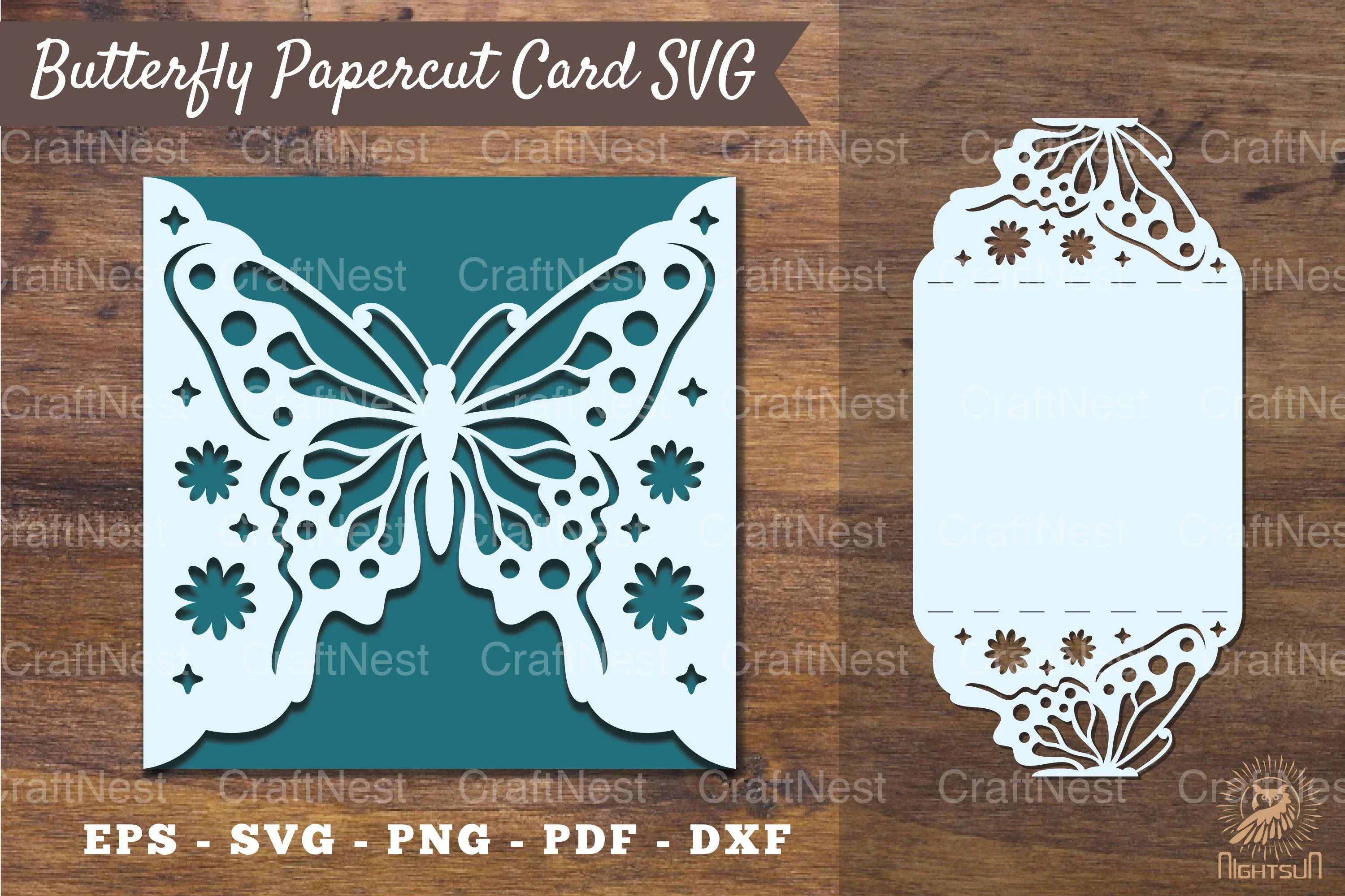 Butterfly Papercut Card Template SVG Bundle