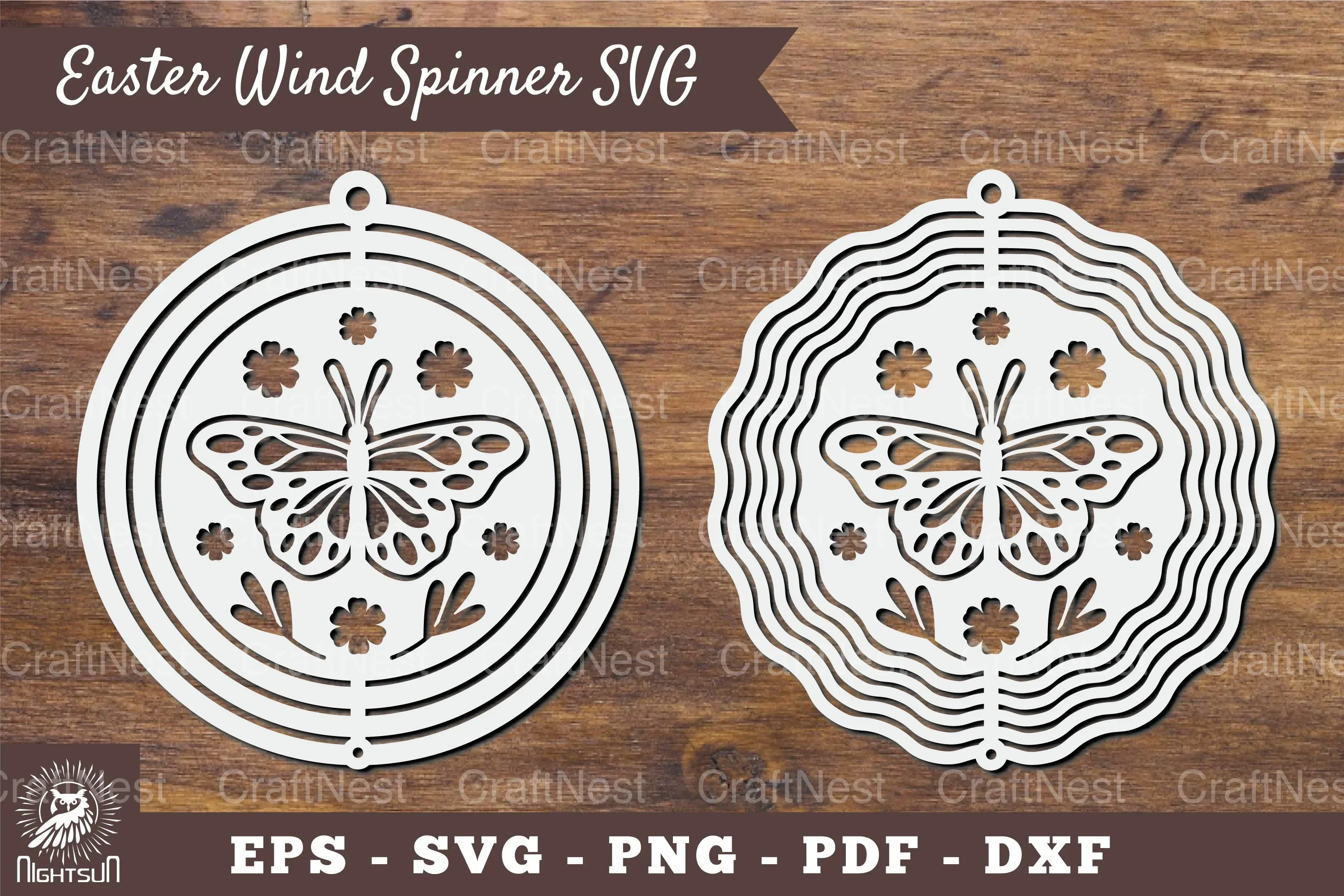 Butterfly Wind Spinner SVG Bundle