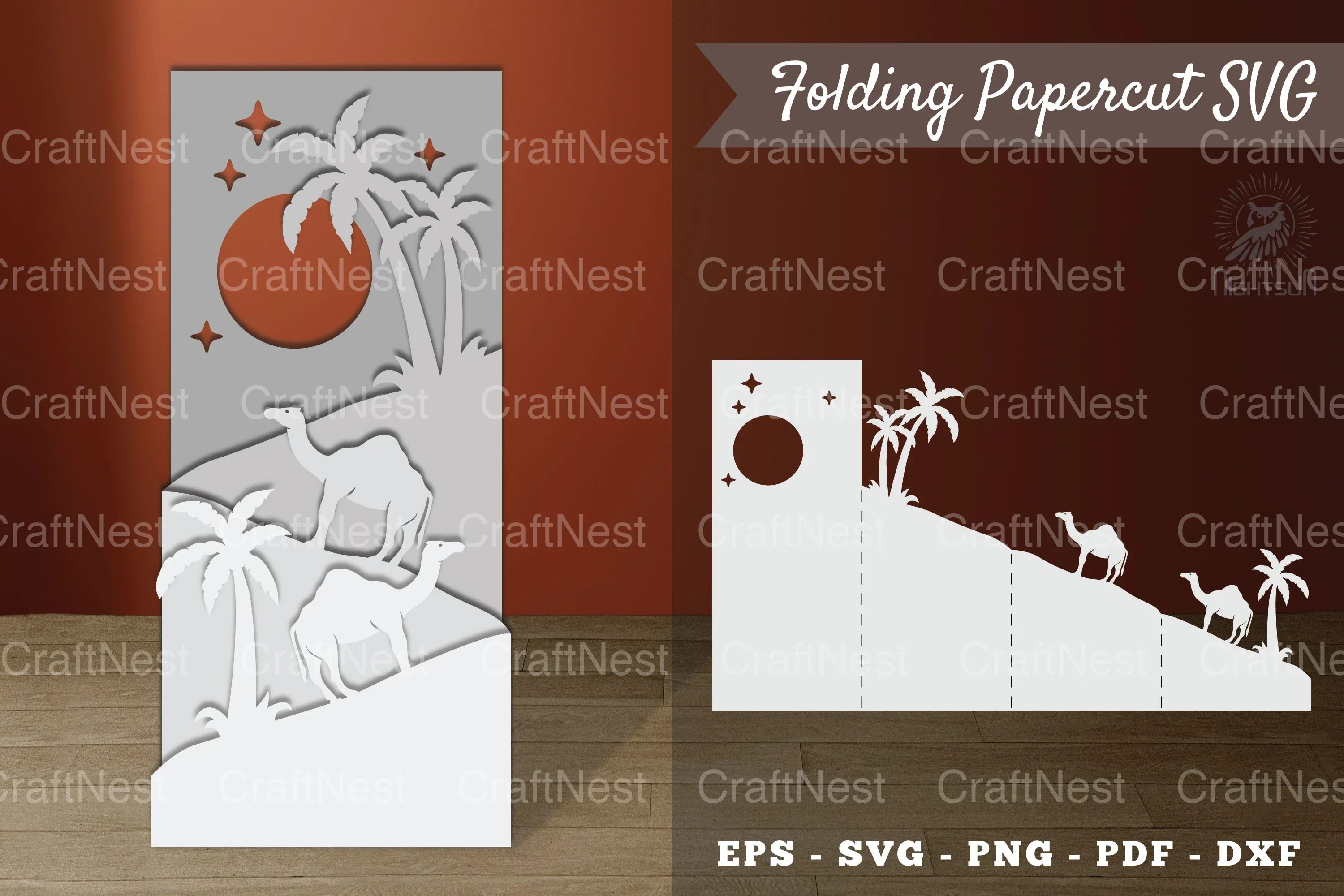 Camel Folding Papercut SVG Bundle