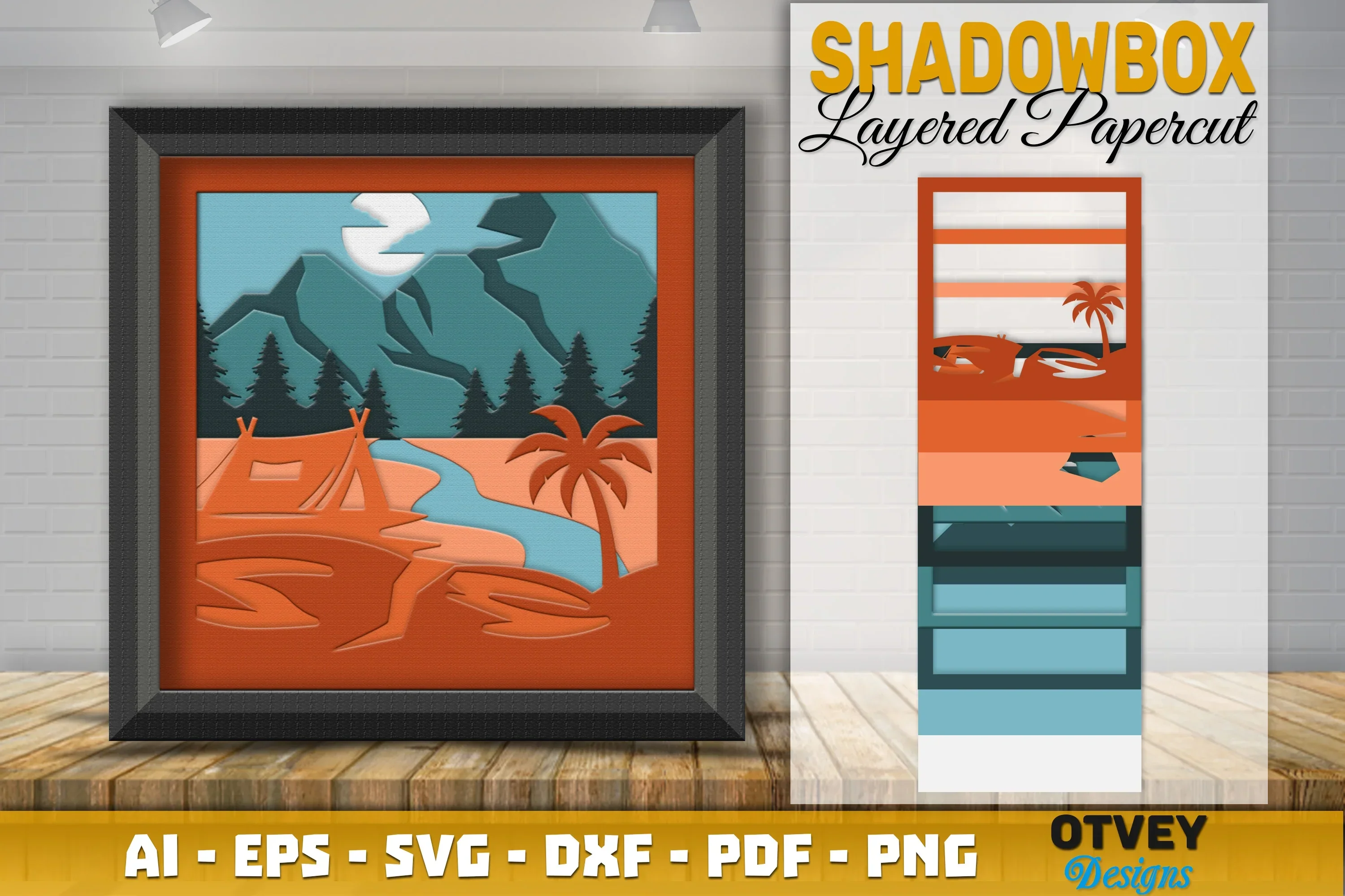 Camping 3D Shadowbox Layered SVG Bundle - Image 4
