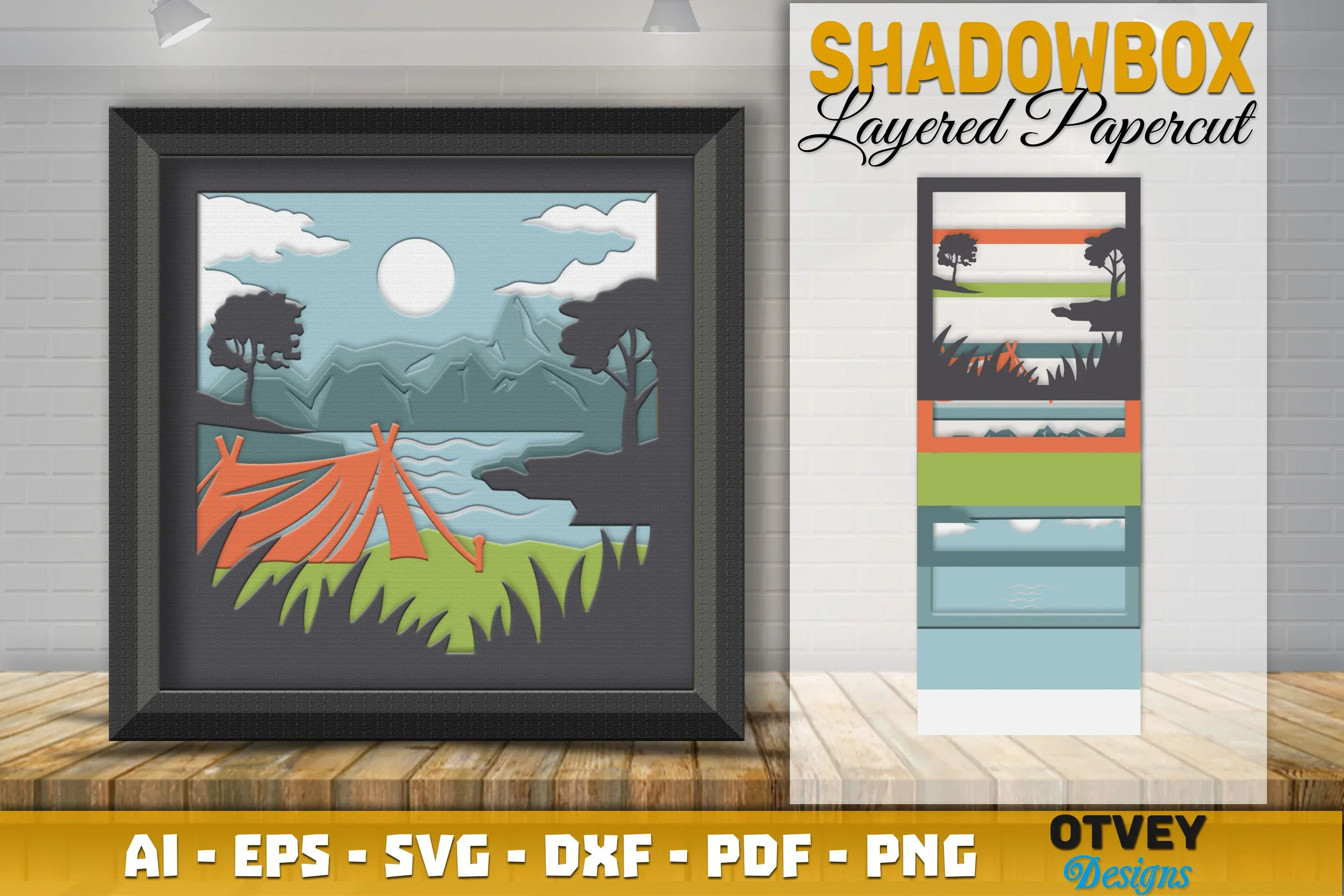 Camping 3D Shadowbox Layered SVG Bundle - Image 2