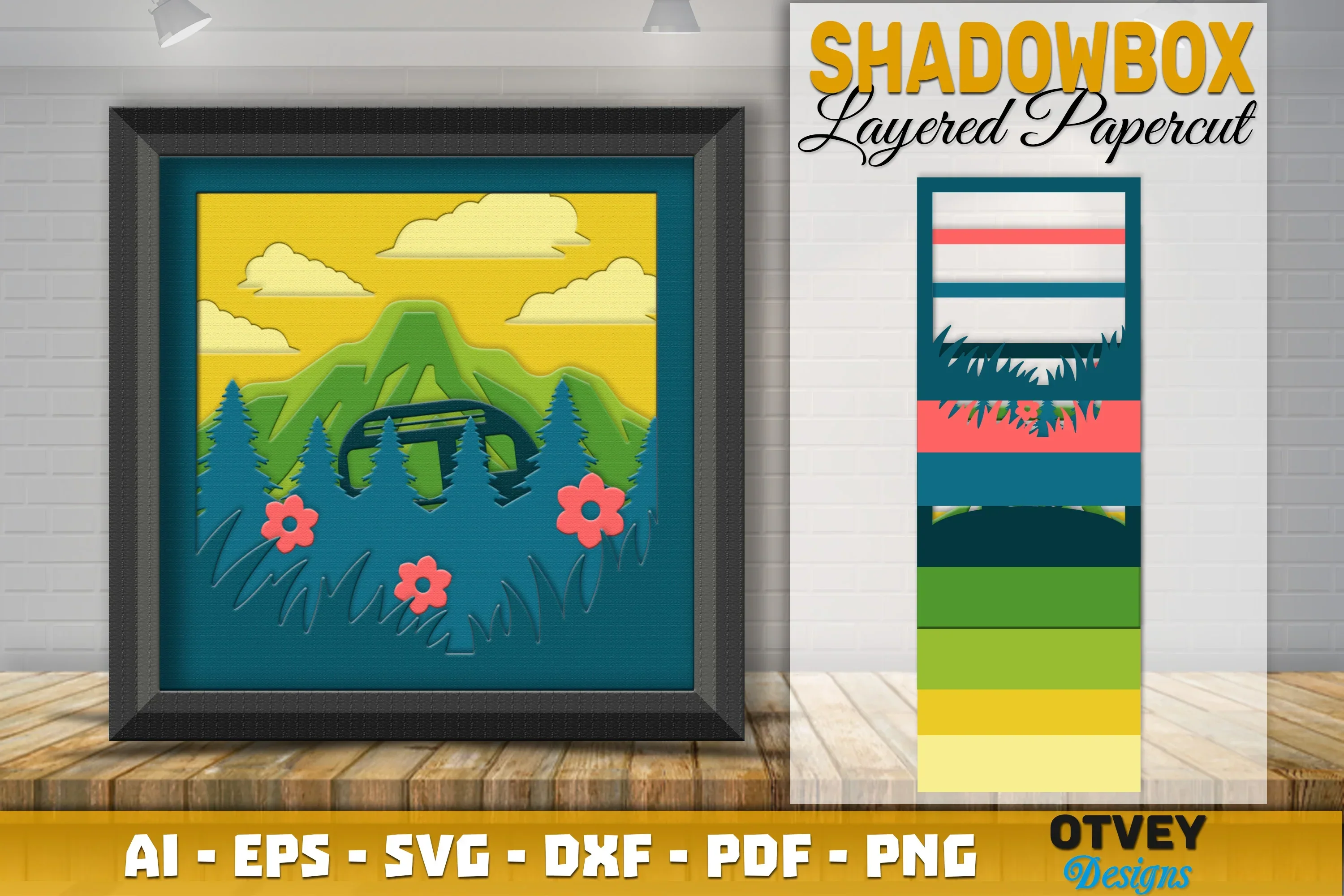 Camping 3D Shadowbox Layered SVG Bundle - Image 2