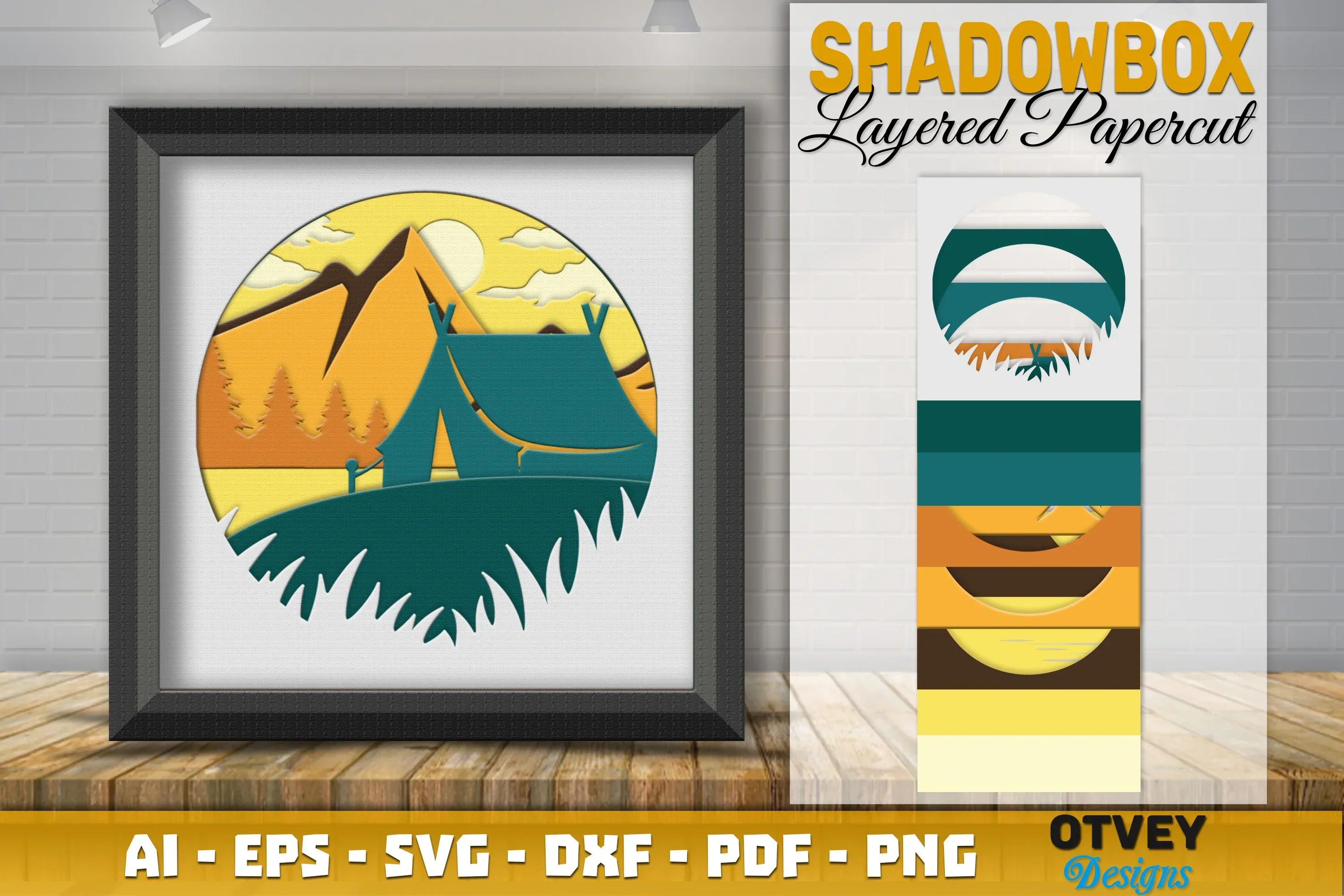 Camping 3D Shadowbox Layered SVG Bundle - Image 2