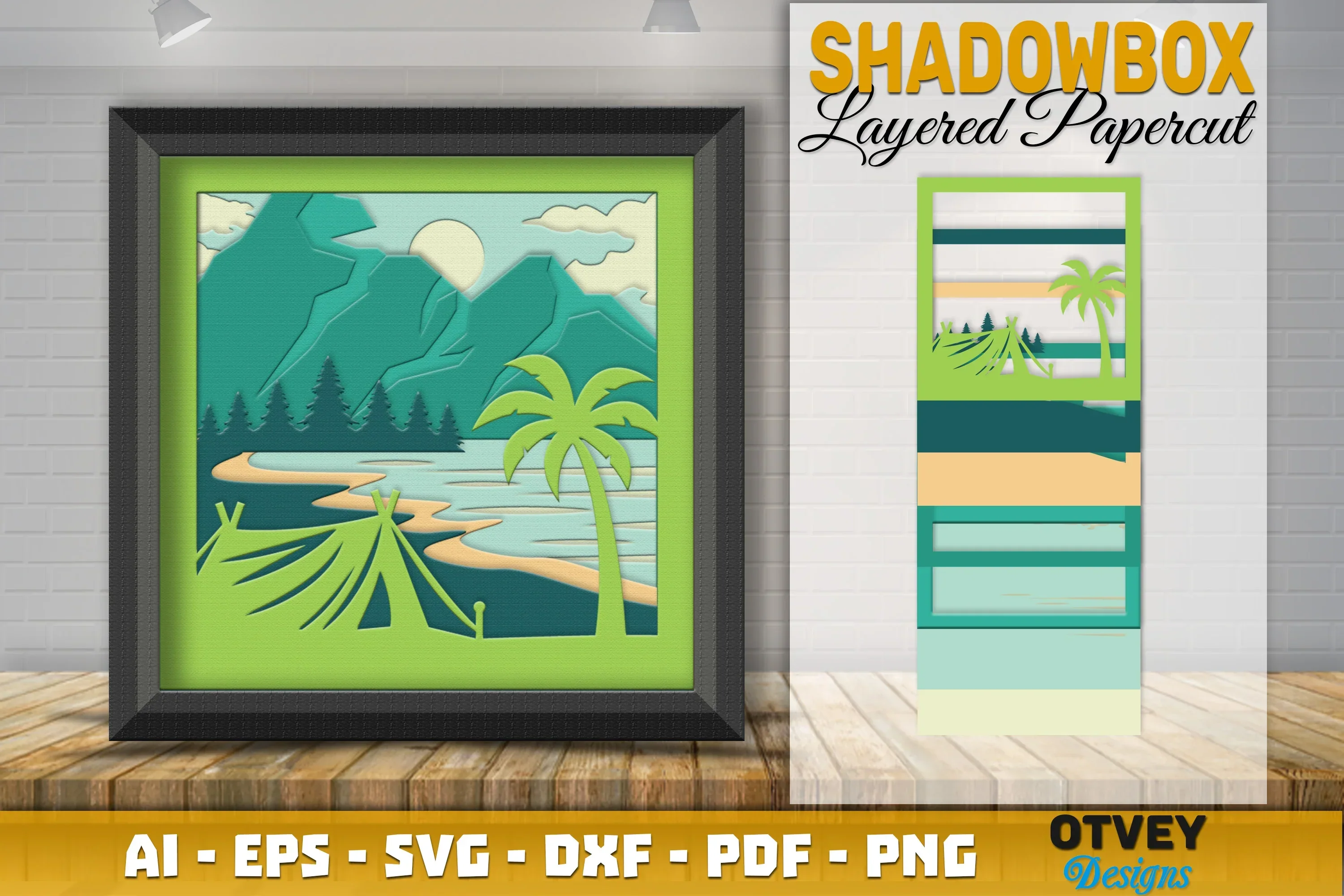 Camping 3D Shadowbox Layered SVG Bundle - Image 2