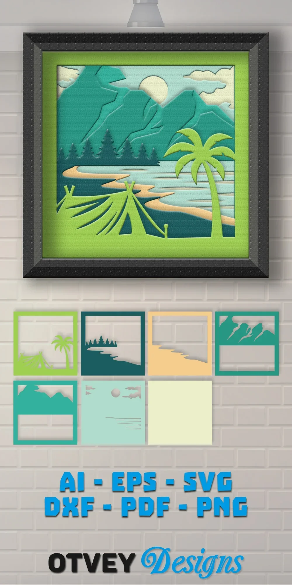 Camping 3D Shadowbox Layered SVG Bundle - Image 4