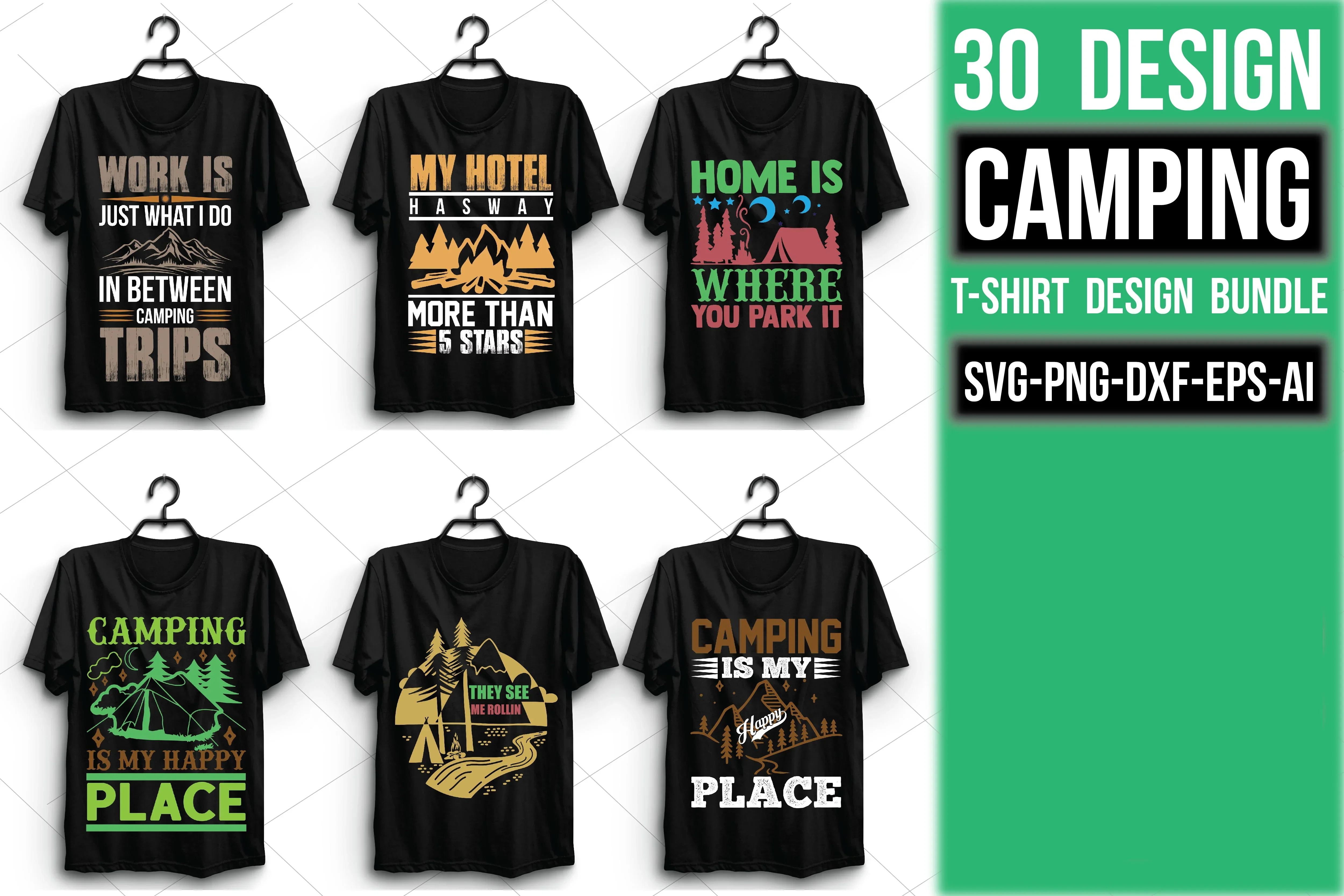 Camping T Shirt Bundle - Image 2