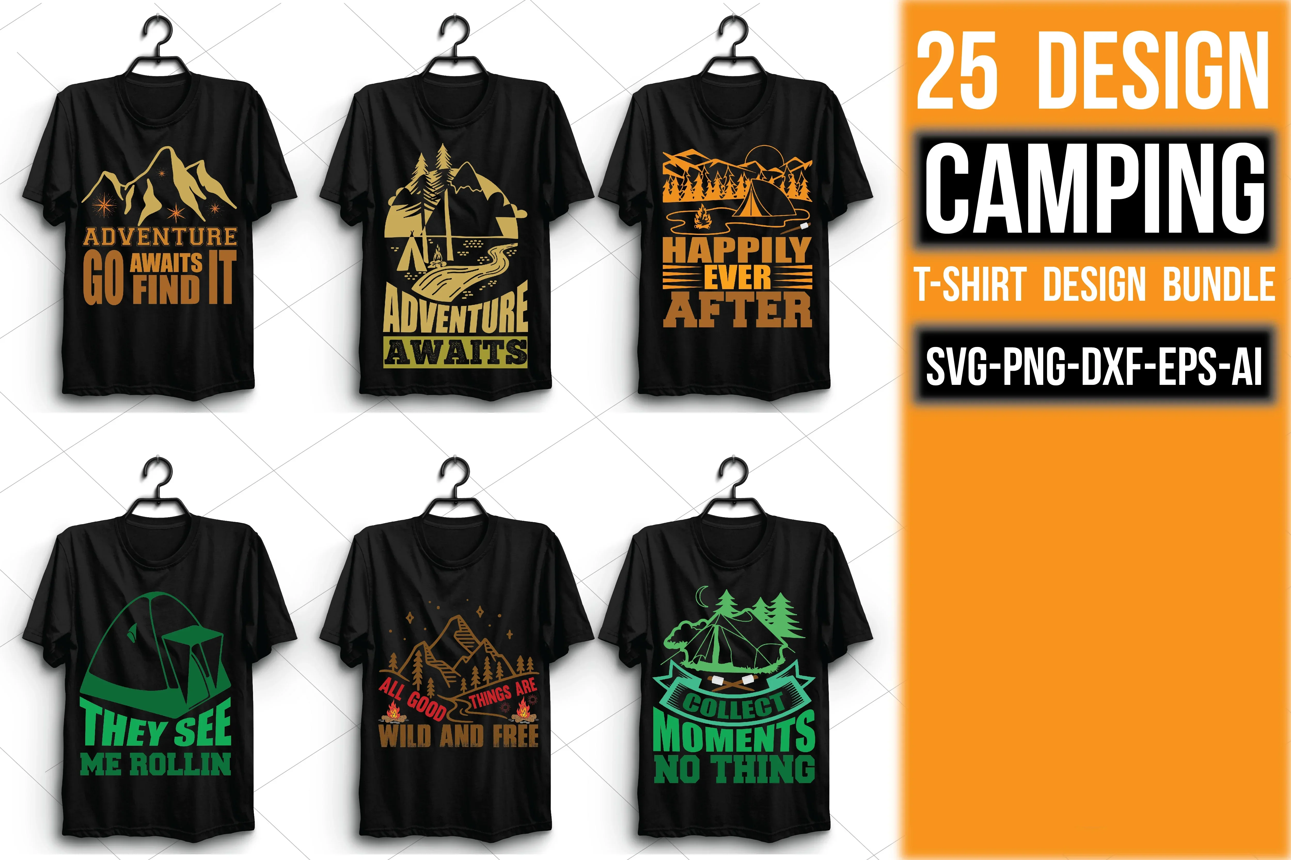 Camping T Shirt Bundle