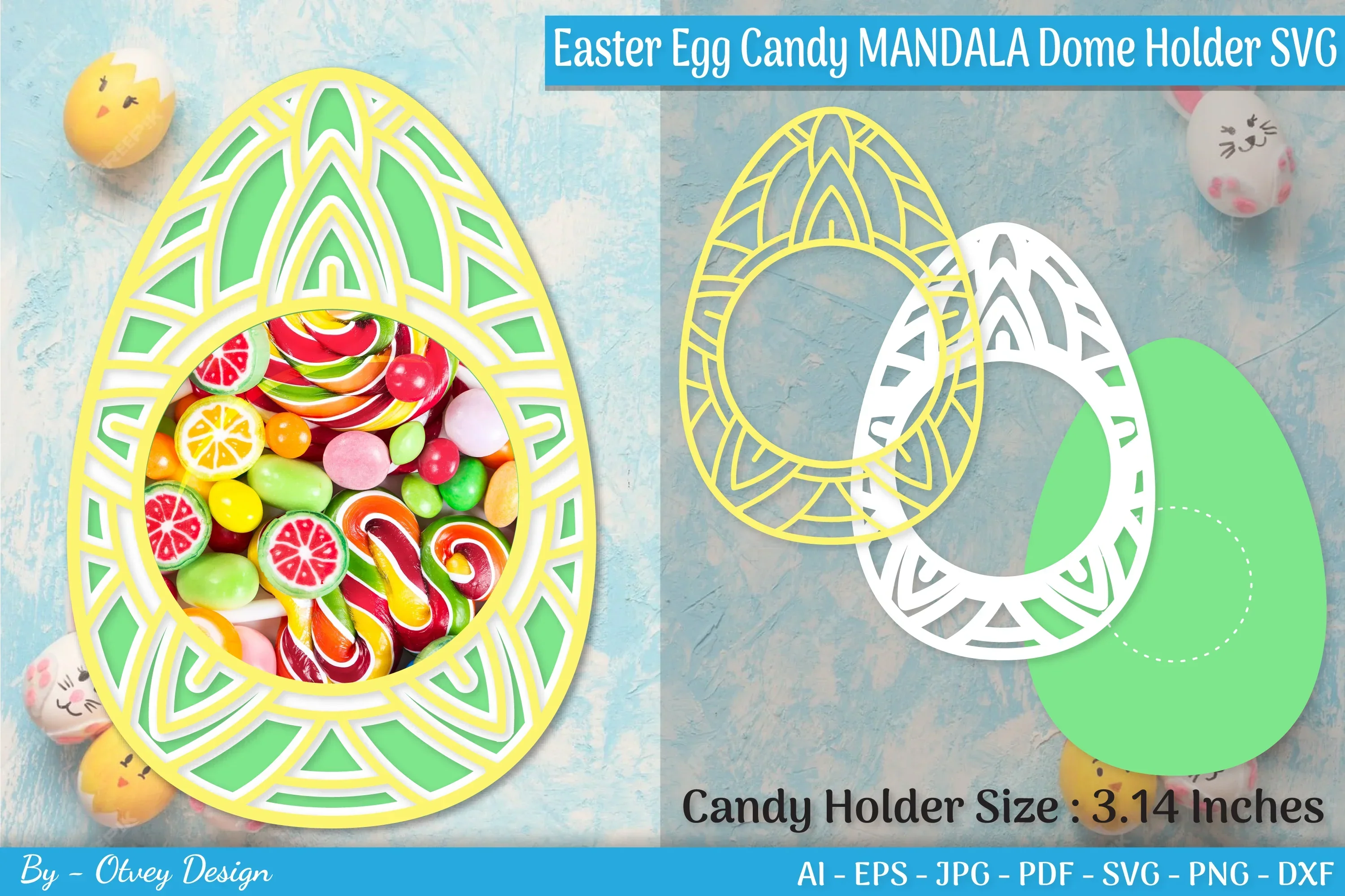 Candy Dome Easter Egg Mandala SVG Bundle