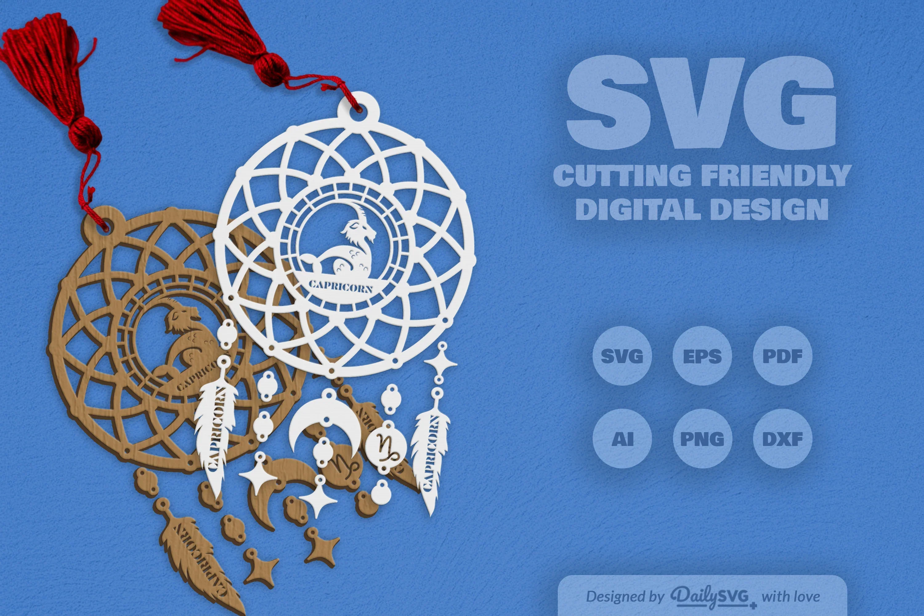 Capricorn Dream Catcher Set SVG Bundle - Image 2