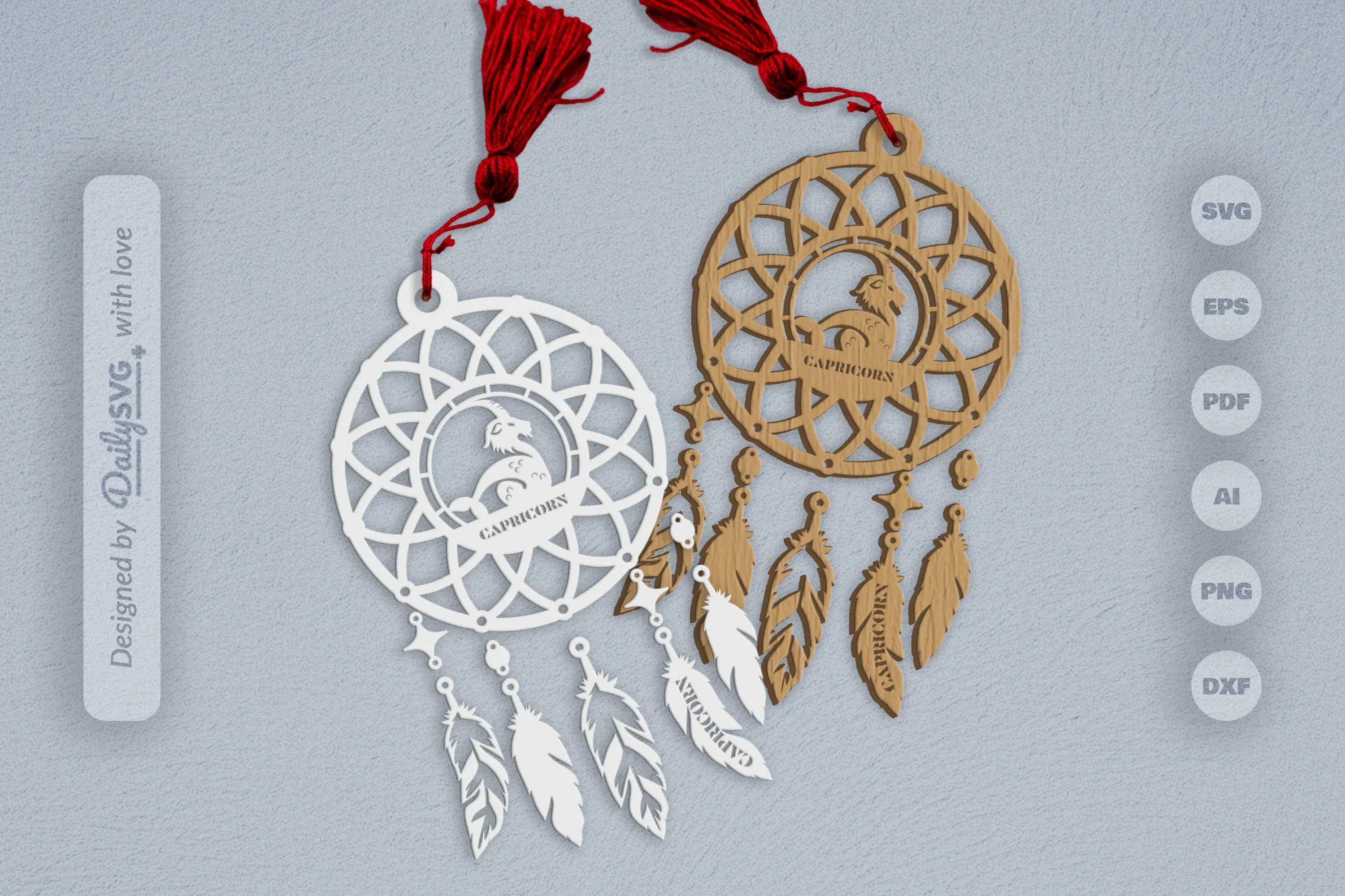 Capricorn Dream Catcher Set SVG Bundle
