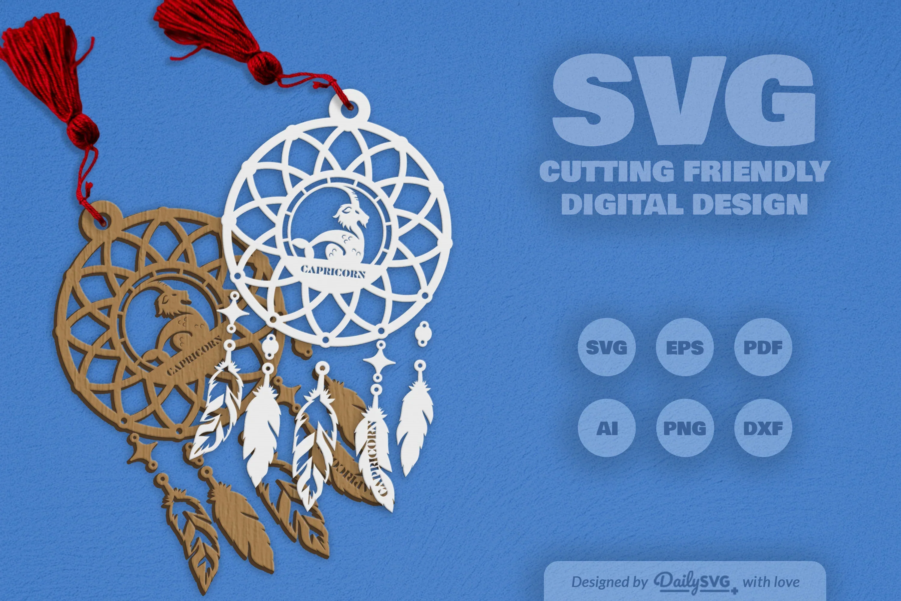 Capricorn Dream Catcher Set SVG Bundle - Image 2