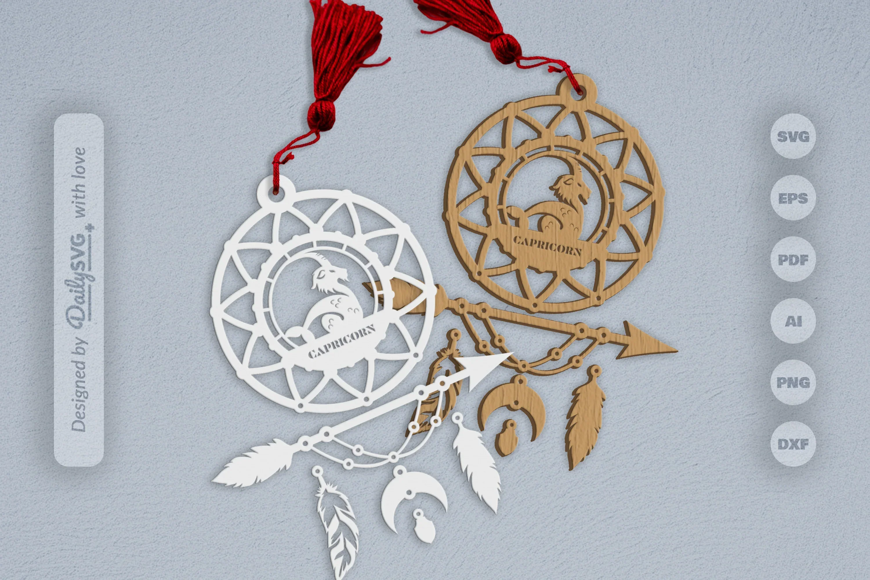 Capricorn Dream Catcher Set SVG Bundle