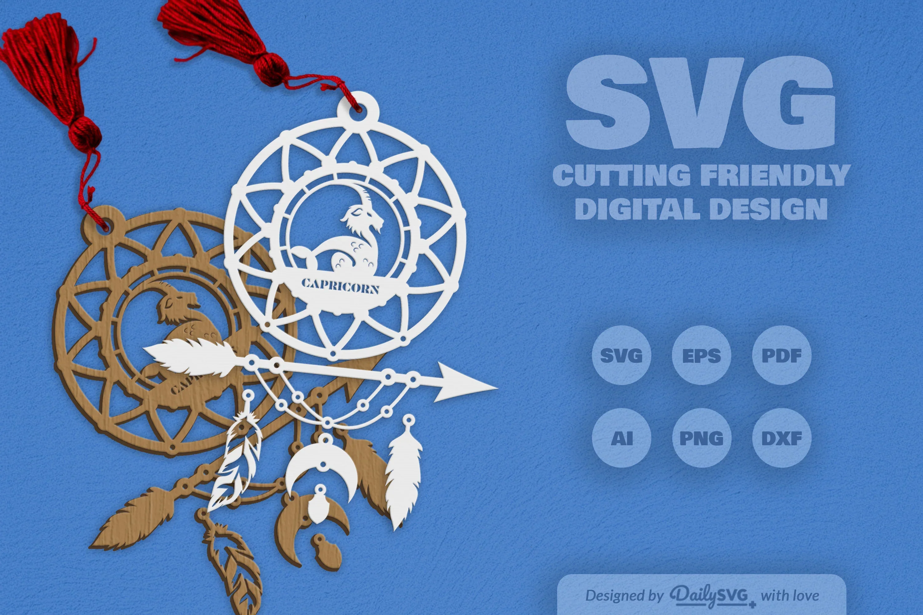Capricorn Dream Catcher Set SVG Bundle - Image 2
