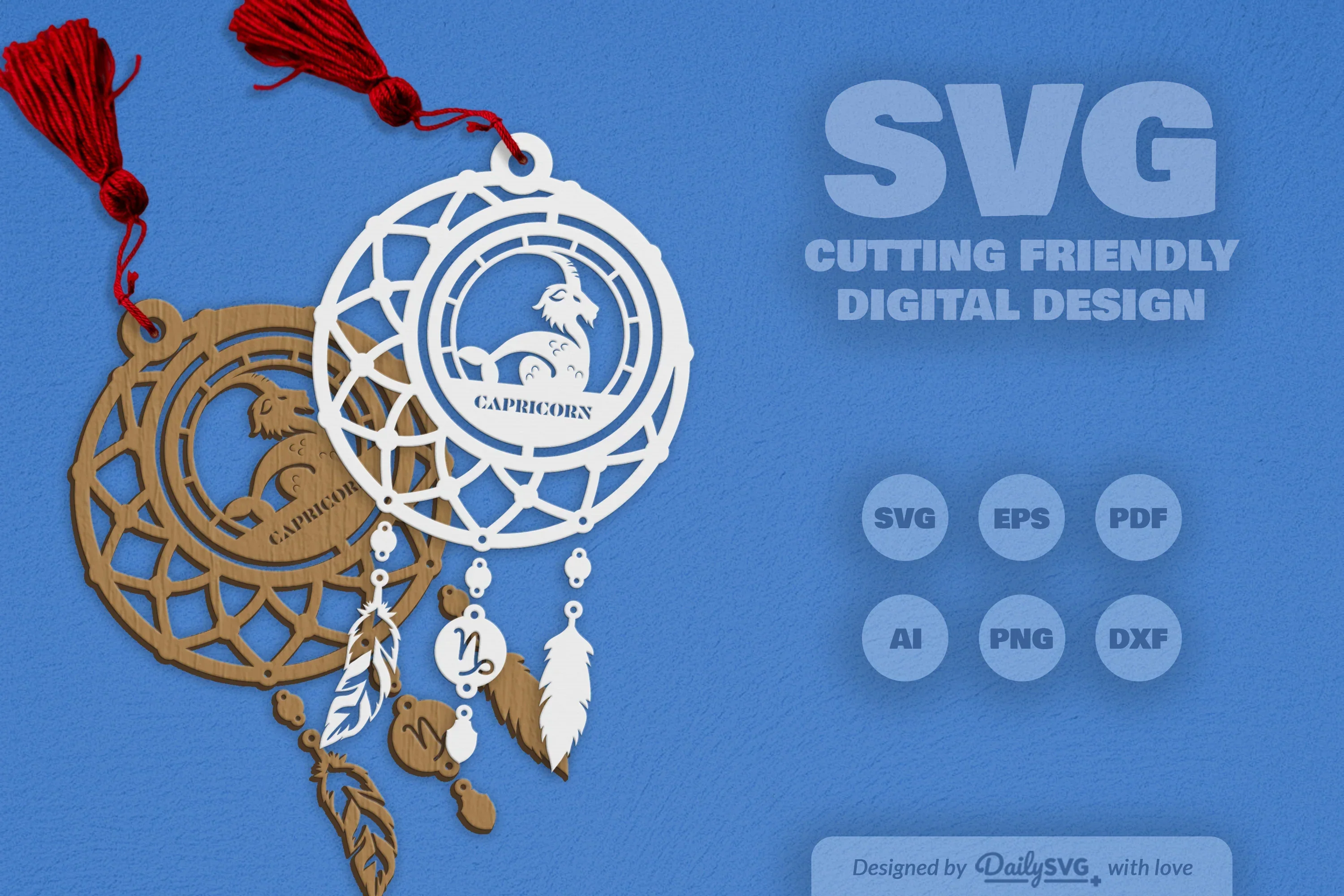 Capricorn Dream Catcher Set SVG Bundle - Image 2