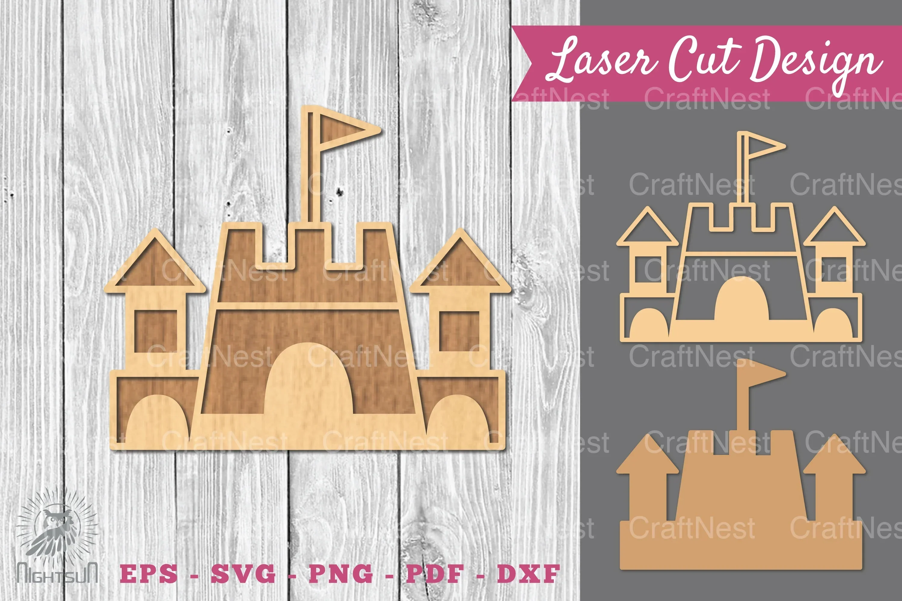 Castle Laser Cut Decoration SVG Bundle