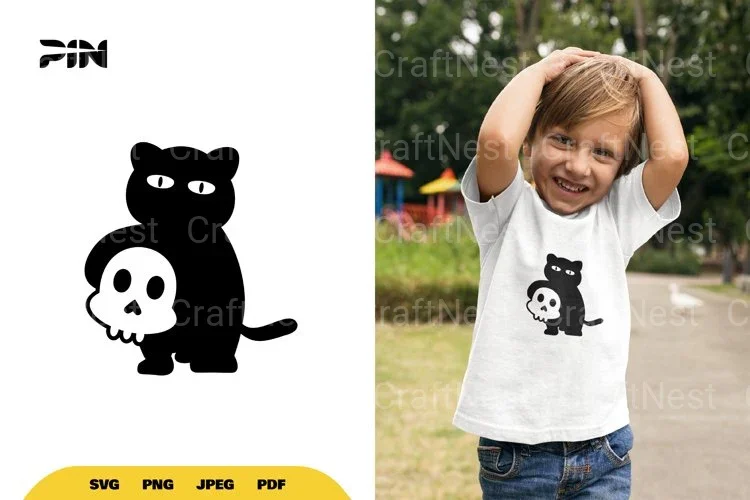Cat and Skull Halloween SVG Bundle