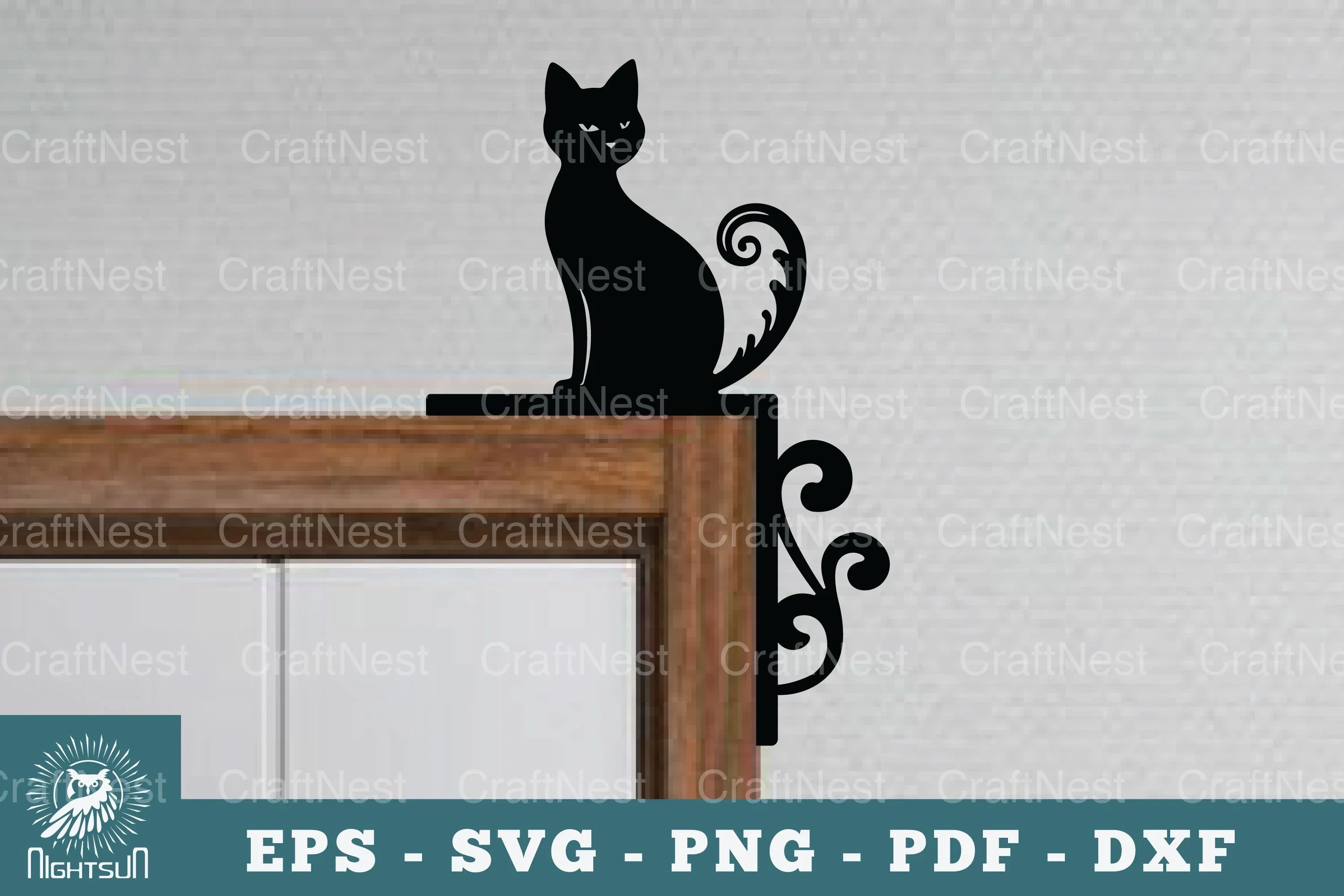 Cat Door Corner Lasercut SVG Design Bundle