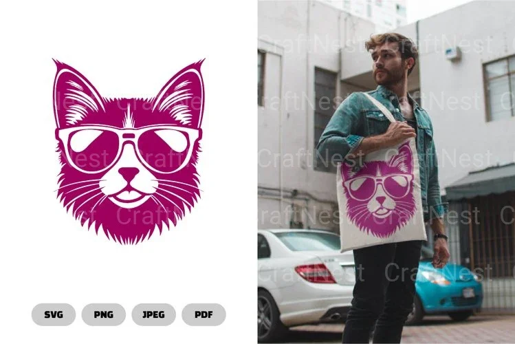 Cat With Sunglasses SVG Bundle