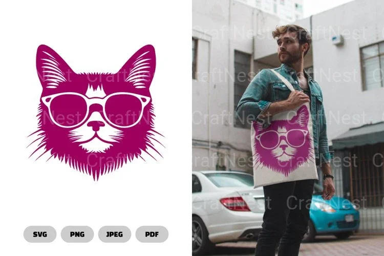 Cat with Sunglasses SVG Bundle