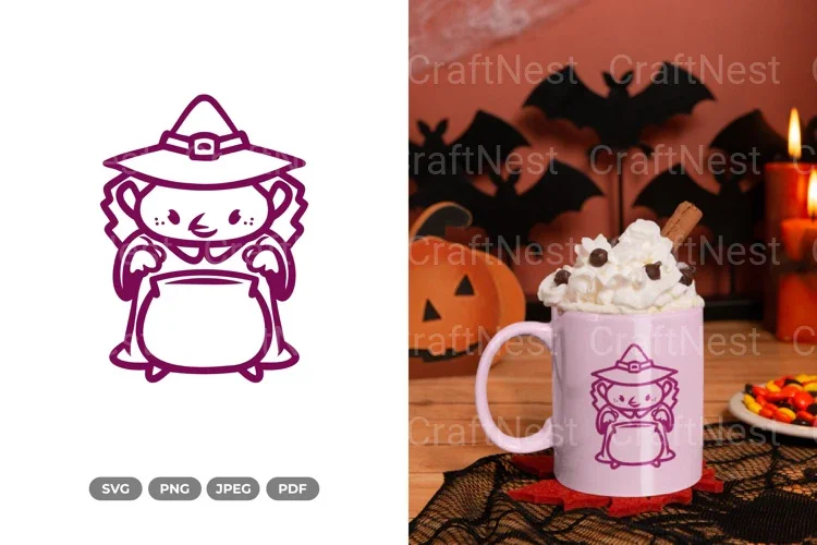 Chibi Witch Halloween SVG Bundle