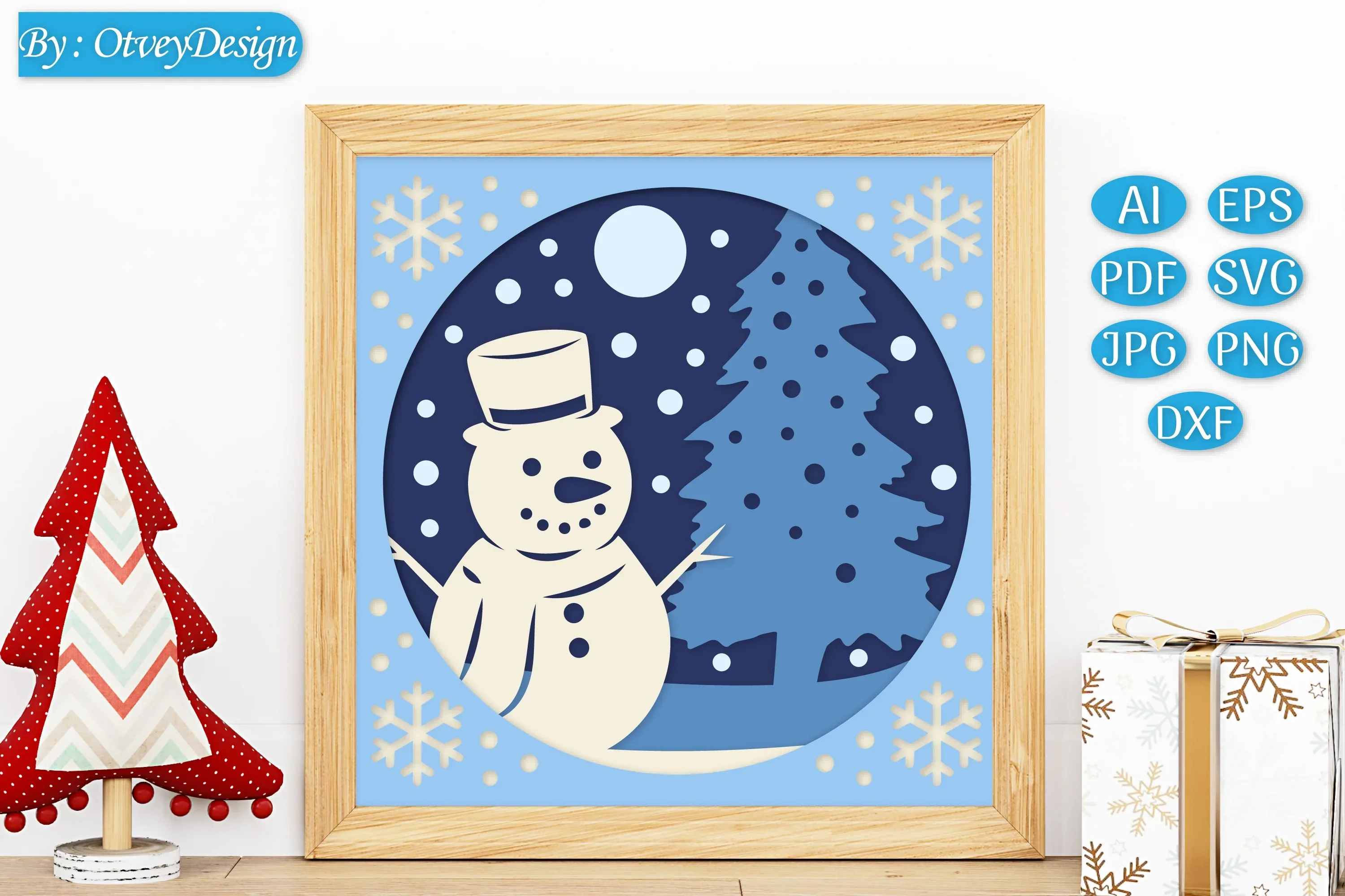 Christmas 3D Shadow Box Layered Papercut SVG Bundle