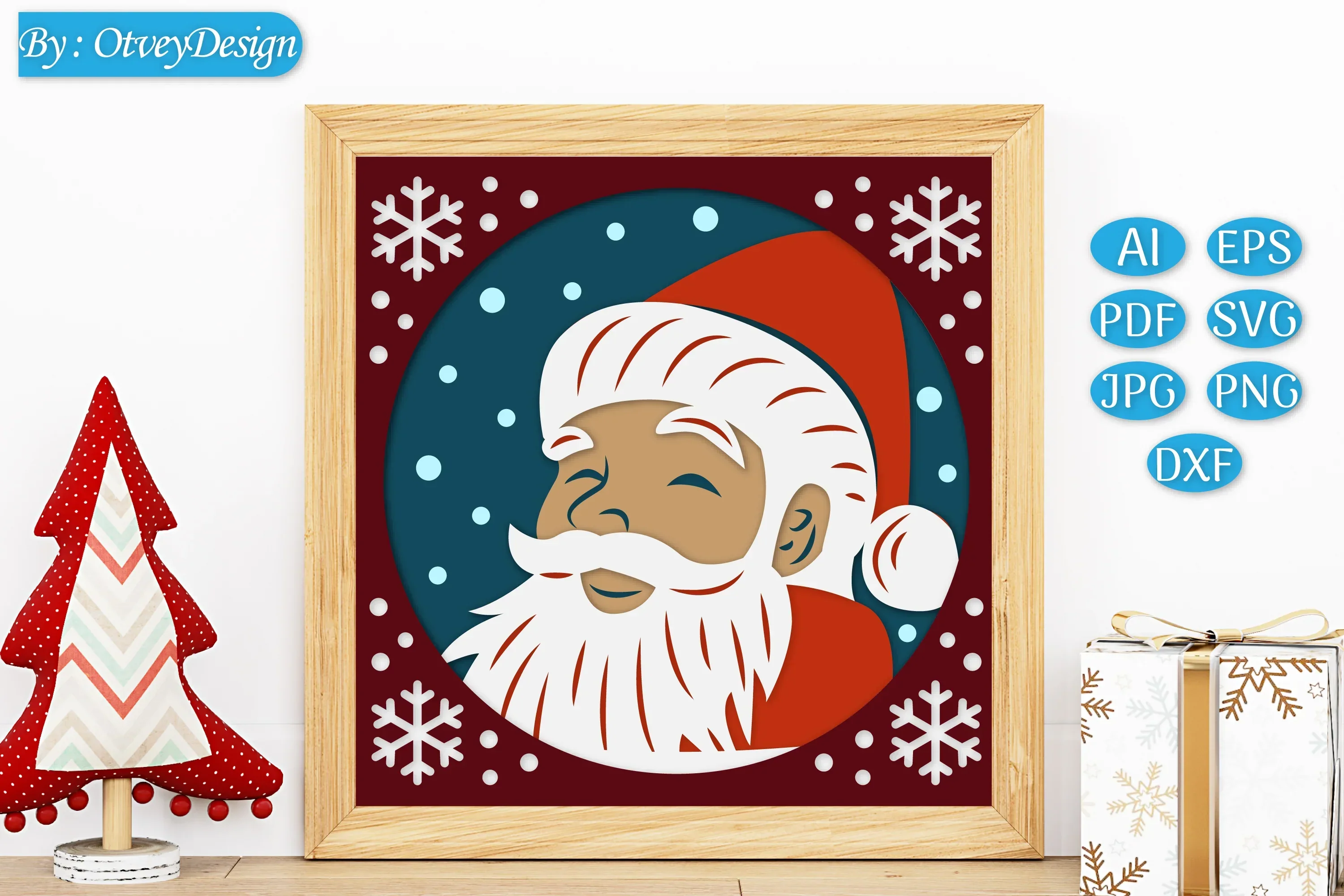 Christmas 3D Shadow Box Layered Papercut SVG Bundle