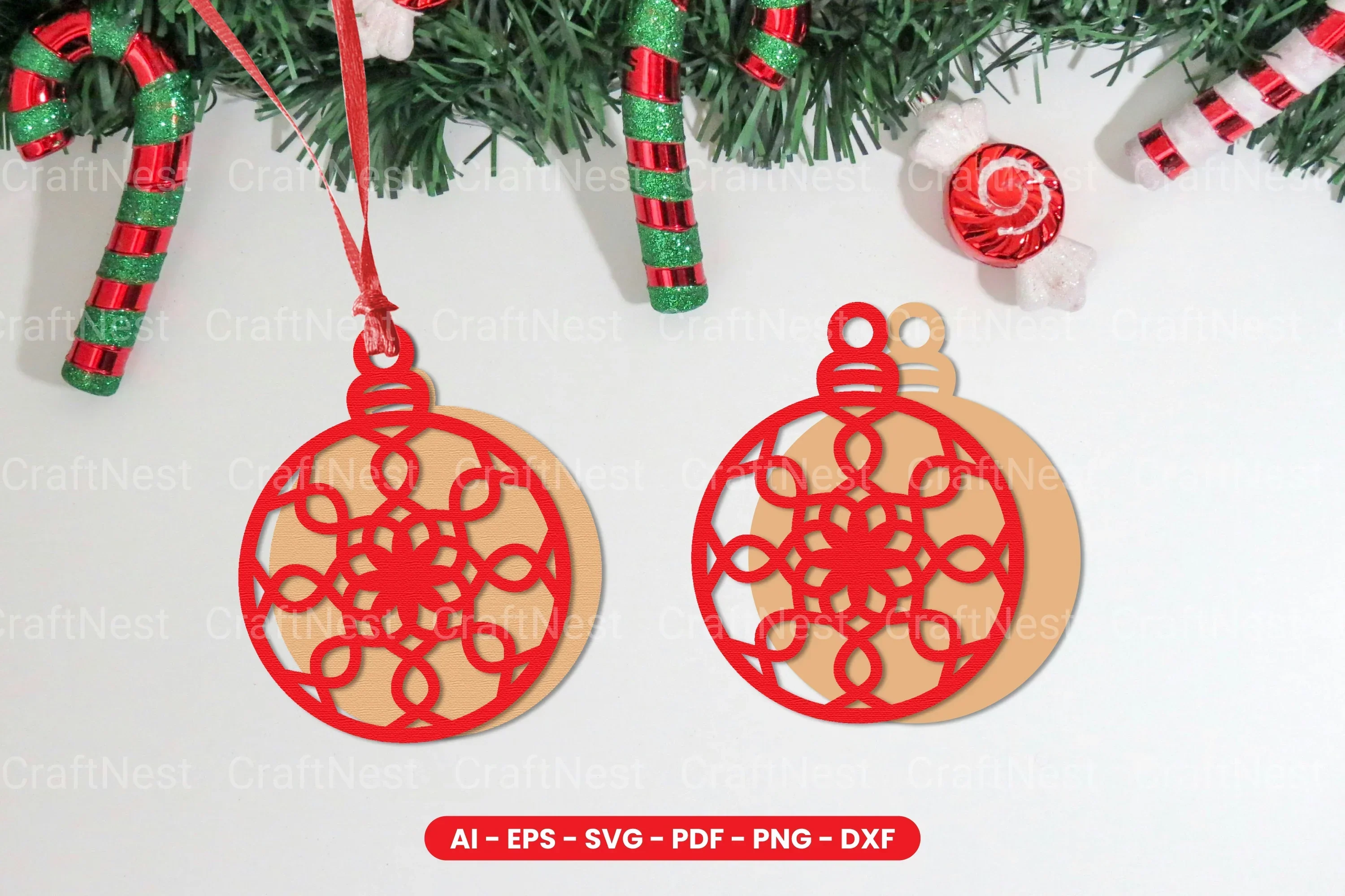 Christmas Ball Lasercut SVG Bundle